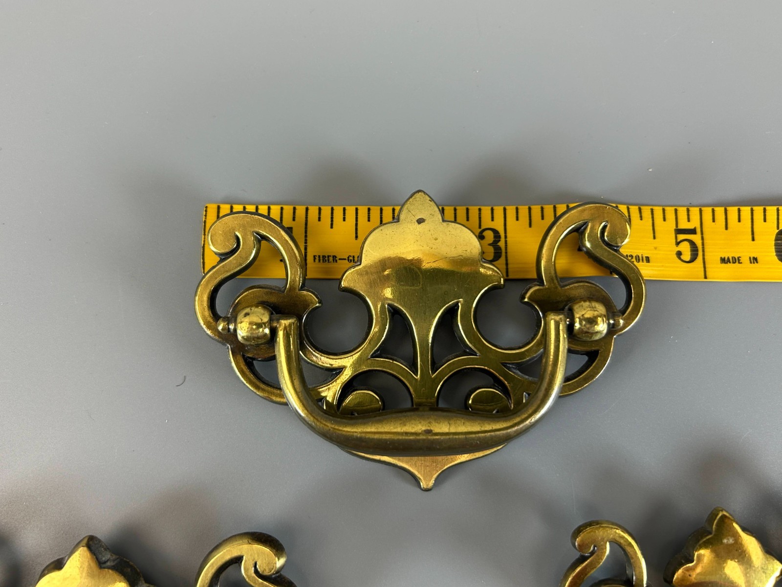 11 Keeler Brass Drawer Pulls Drop Bail Handle Chippendale Vintage Assorted Sizes