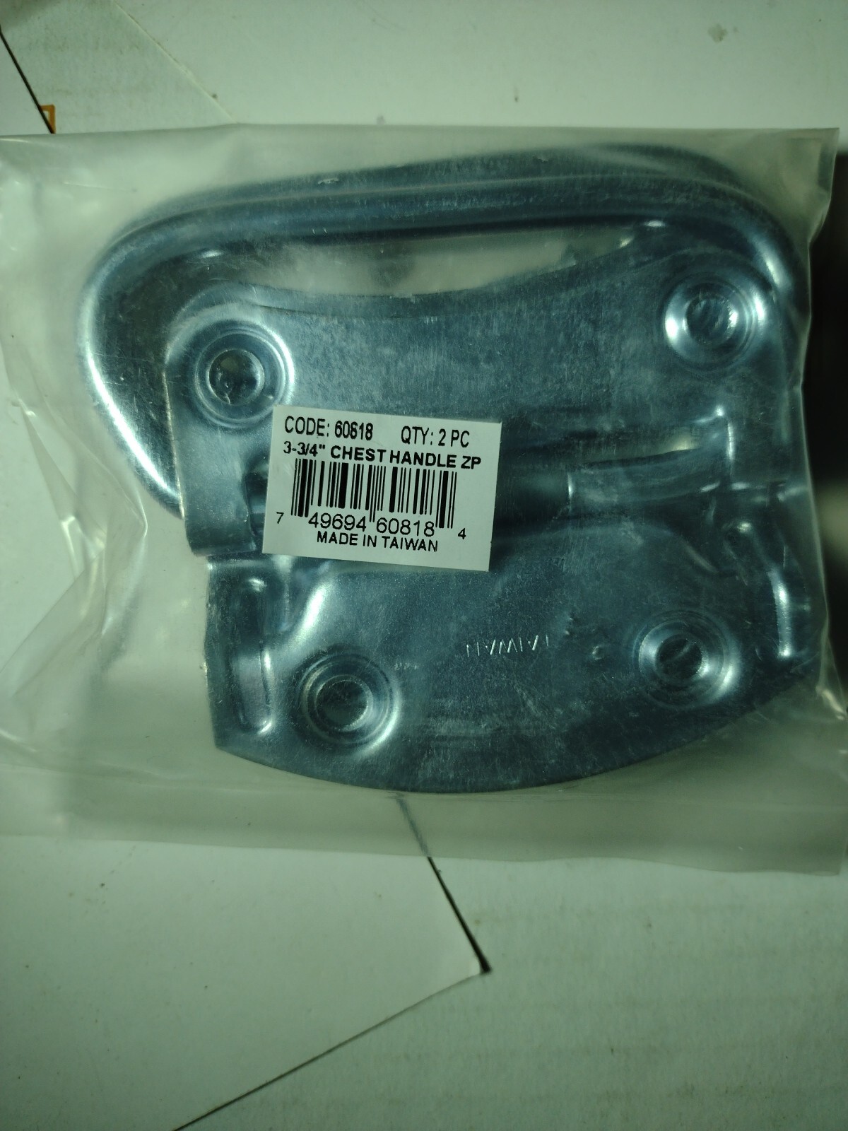 Zinc Plated 3-3/4″ Chest Handles Pair Brand New. Heavy Duty.