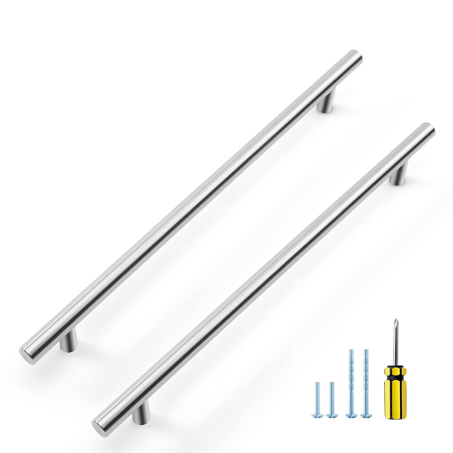 Ravinte Brushed Nickel Cabinet Handles 5 Pack 10 inch Cabinet Pulls Satin Nic…