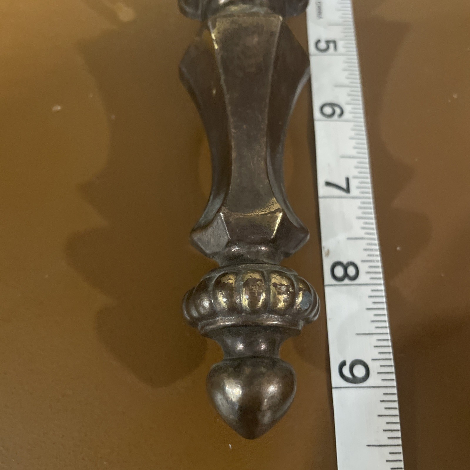 Vintage 9.5” Antique Decorative Cabinet Hutch Buffet Door Pull Handles 6” cc