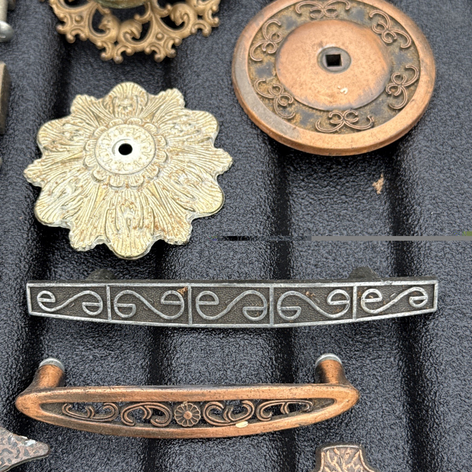 Lot Of Antique & Vintage Misc Hardware Lock Drawer Pulls & Cabinet Knobs Metal