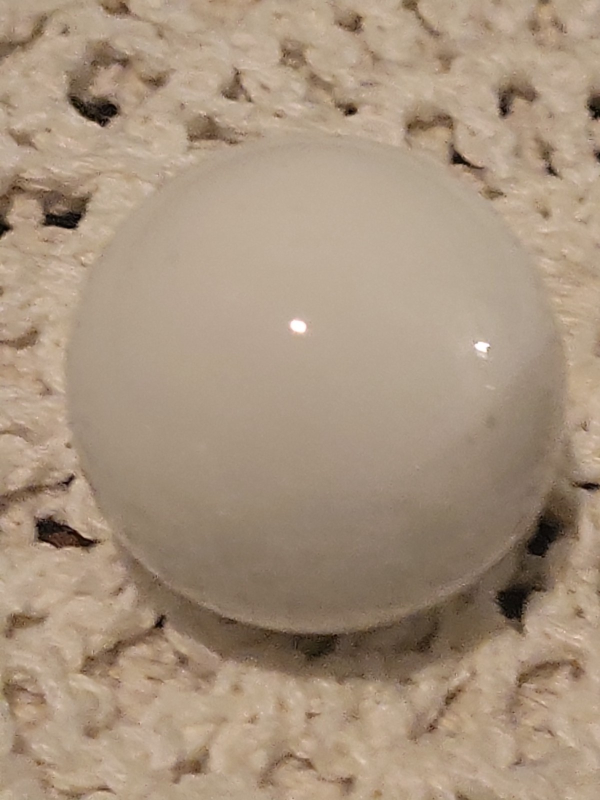 Set of 4 Vintage White Ceramic Drawer Pulls Knobs + Round With Flat Bottom