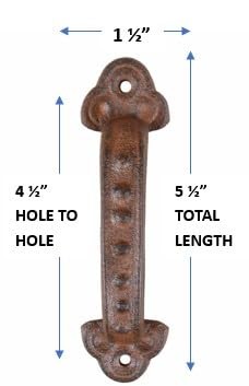 Midwest Craft House Cast Iron Rustic Cabinet Handle Drawer Pull Door Antique