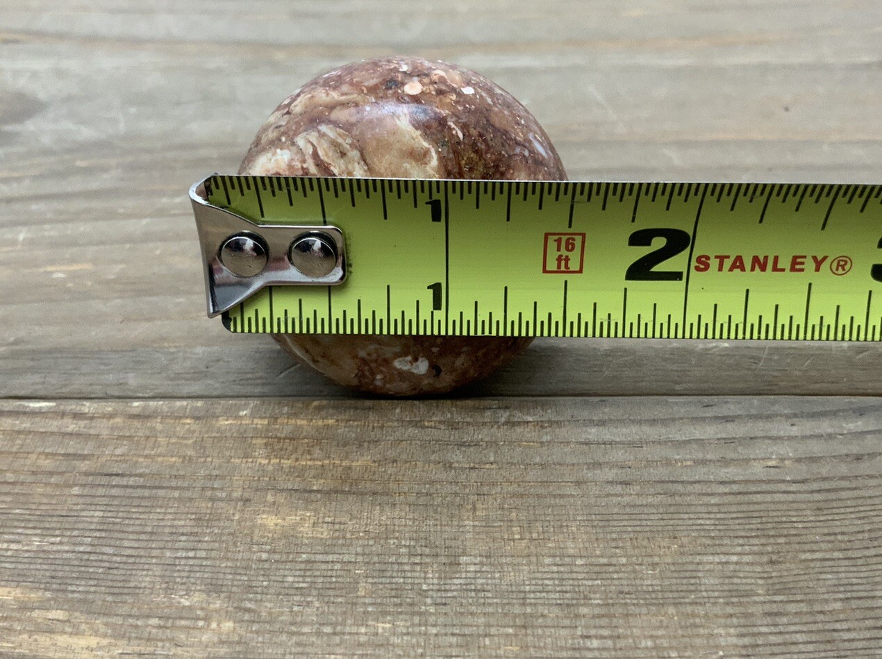 (5) Mushroom Shaped Red Marble Knobs Pulls with Screws Beautiful, Excellent