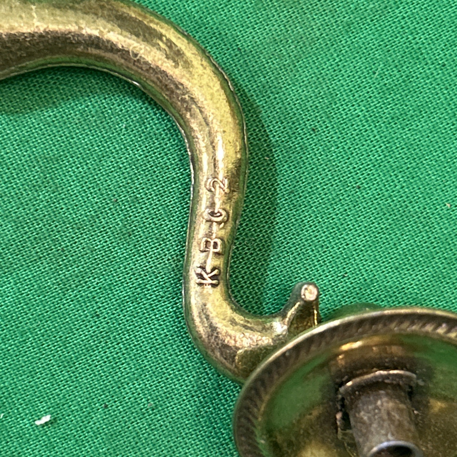 Five (5) Vintage Brass Drop Bail Pull Handle Drawer 3.5” Center