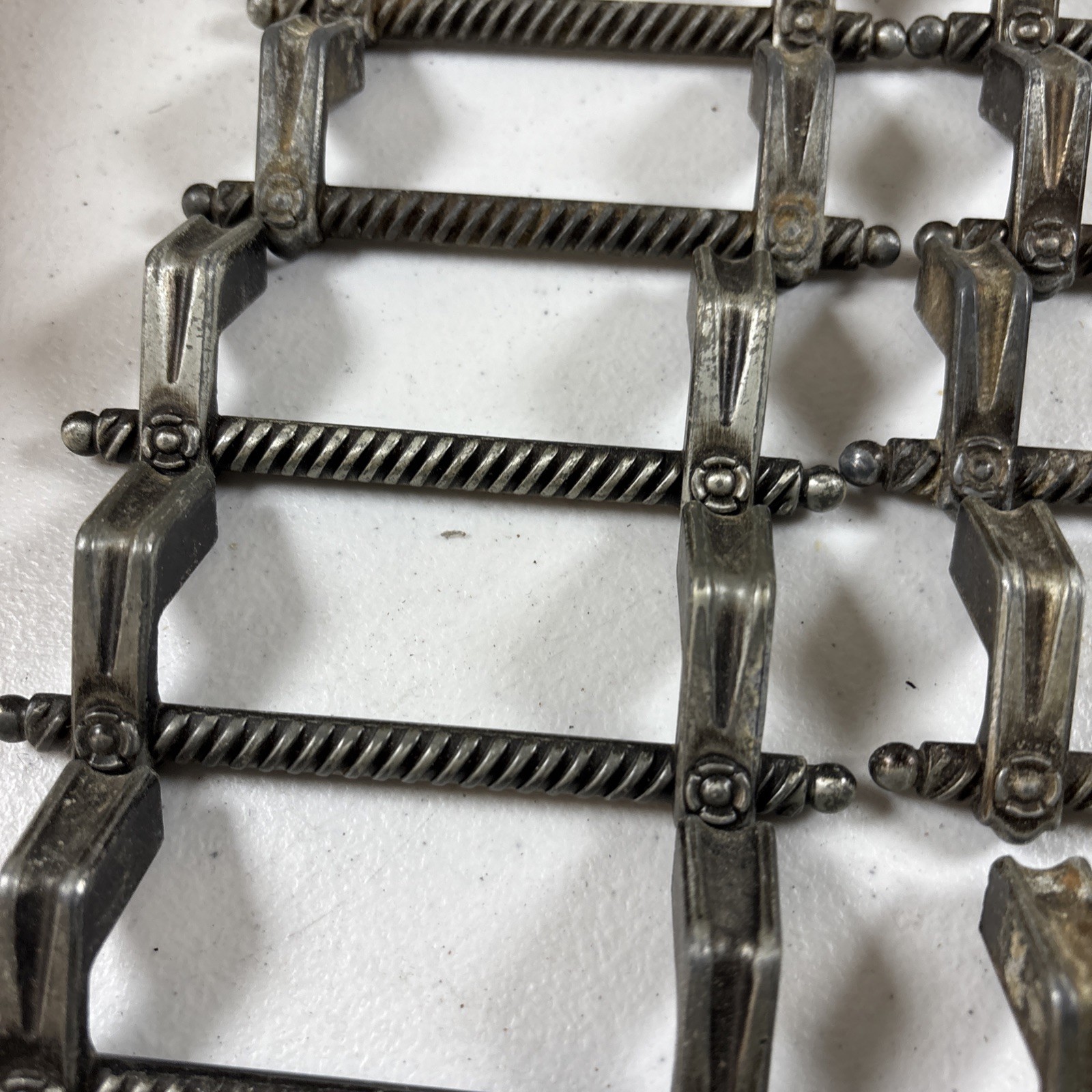 Ajax ROPED Metal Drawer Pull/Cabinet Handles 4.5″ Long 3” OC Silver 13pc VTG