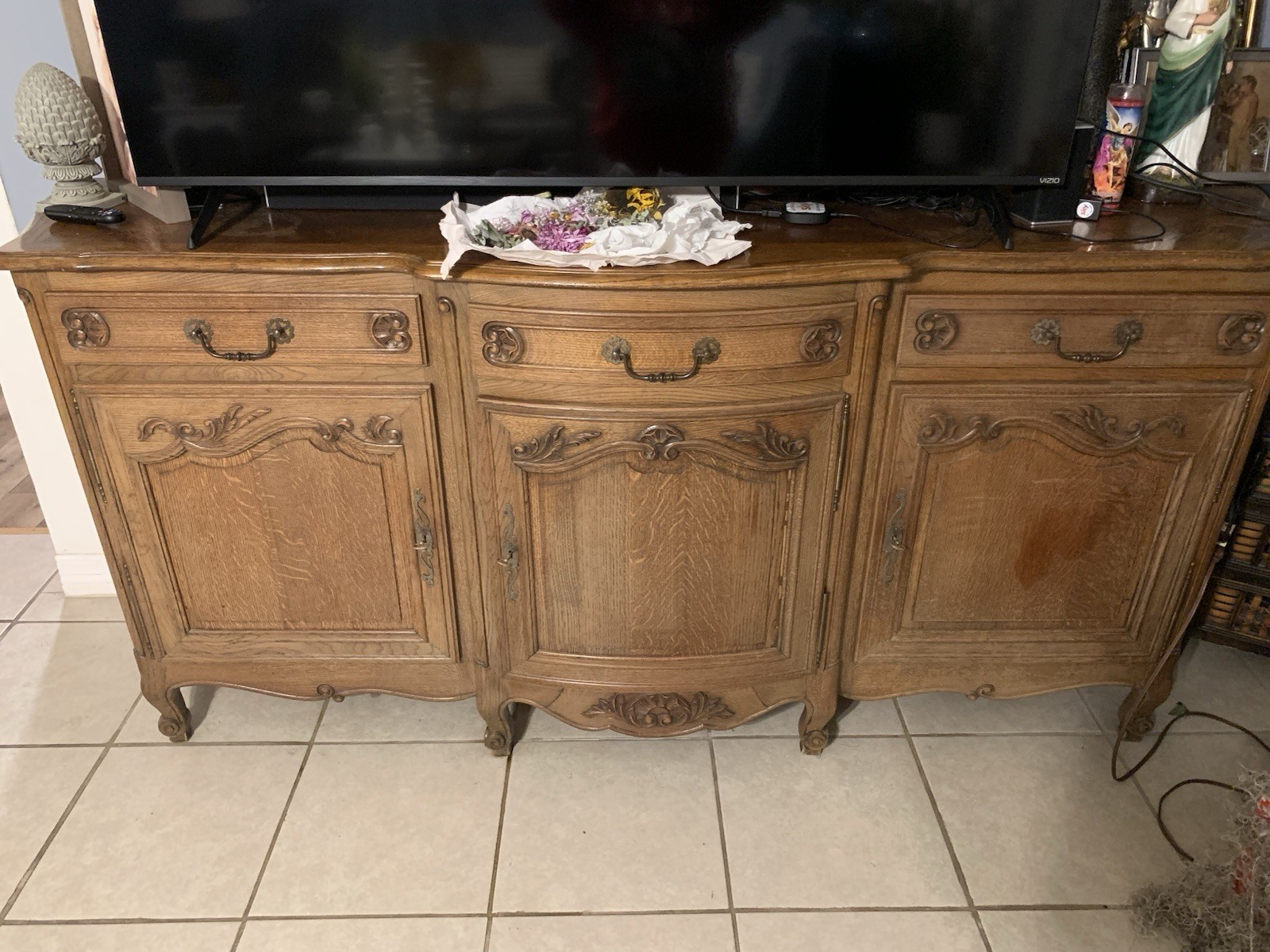 Antique Brown Drawer In Good Condition with Key and Lock Has Keys