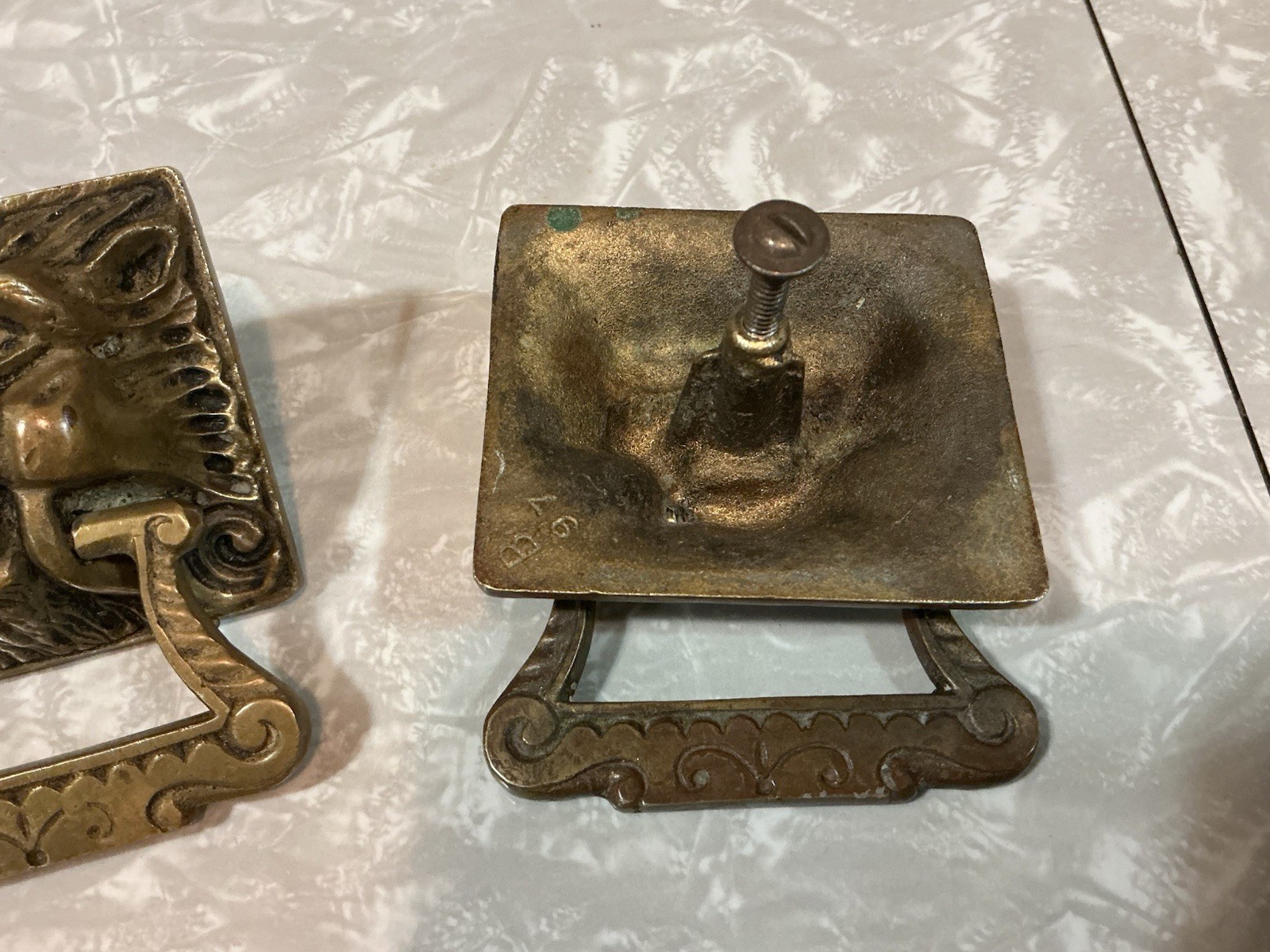 FANCY VICTORIAN LION “OLD MAN WINTER” BRONZE OLD Original Priced per pull