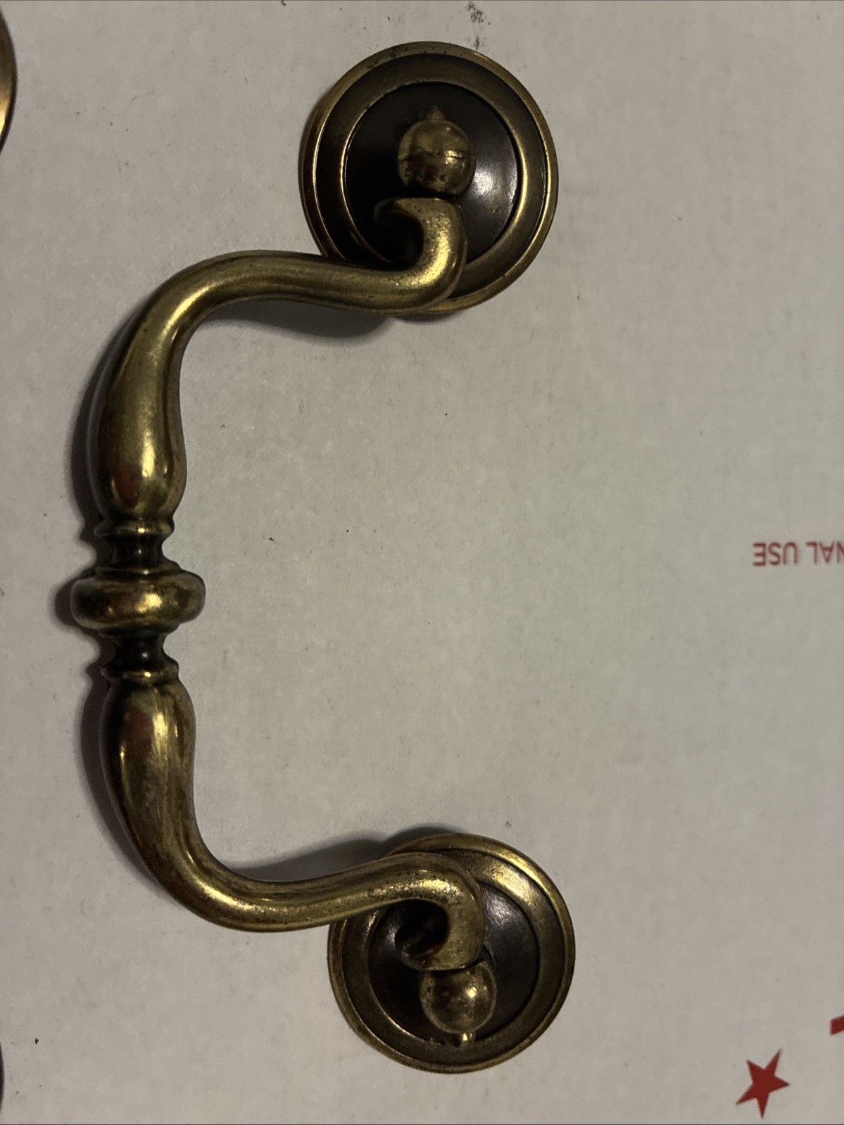3pcsDrexel Esperanto Drawer Pull Tall Dresser Brass Vintage Drop Bail MCM Handle