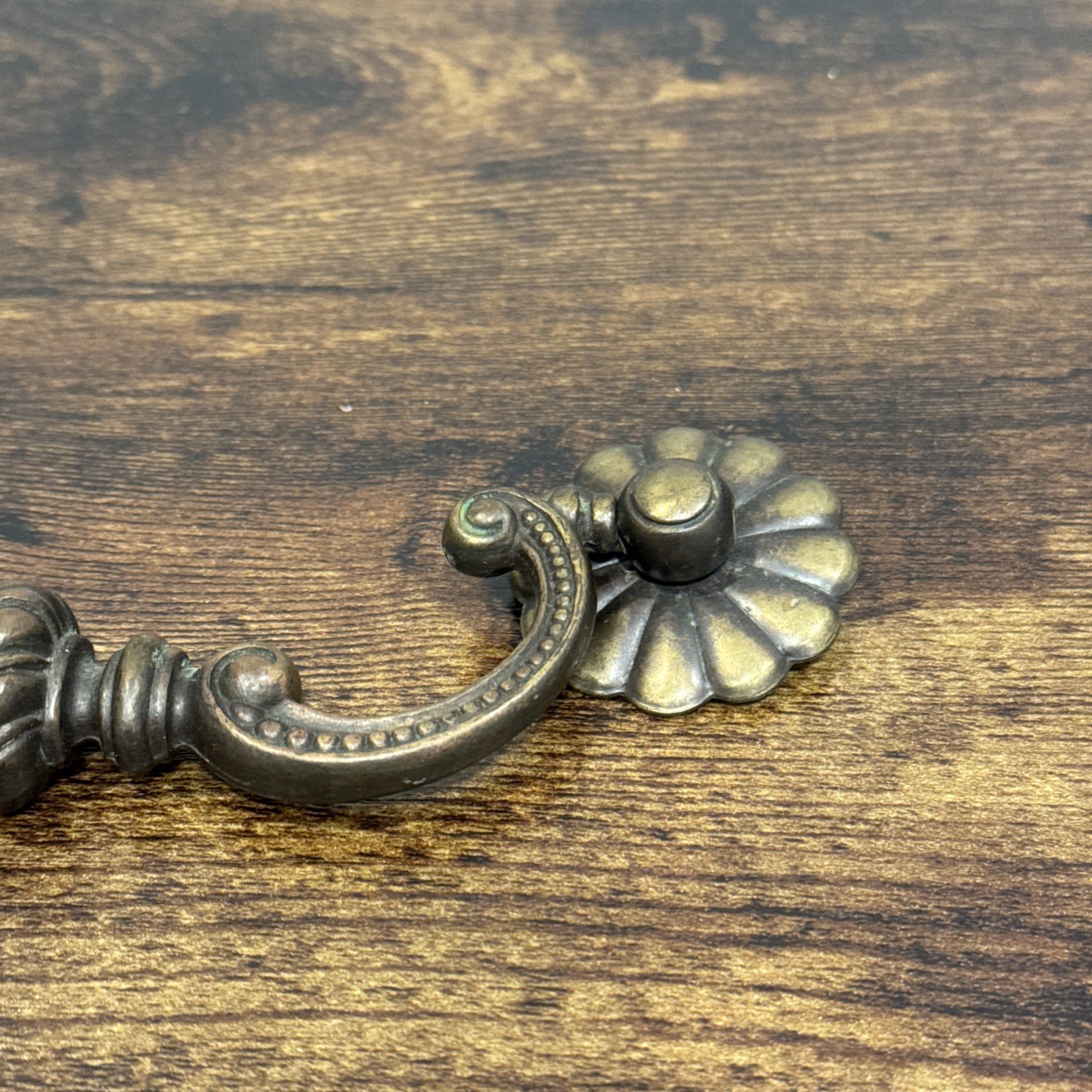 Thomasville Dresser Drawer Pull Handle Vintage Drop Bail Brass Metal Replacement