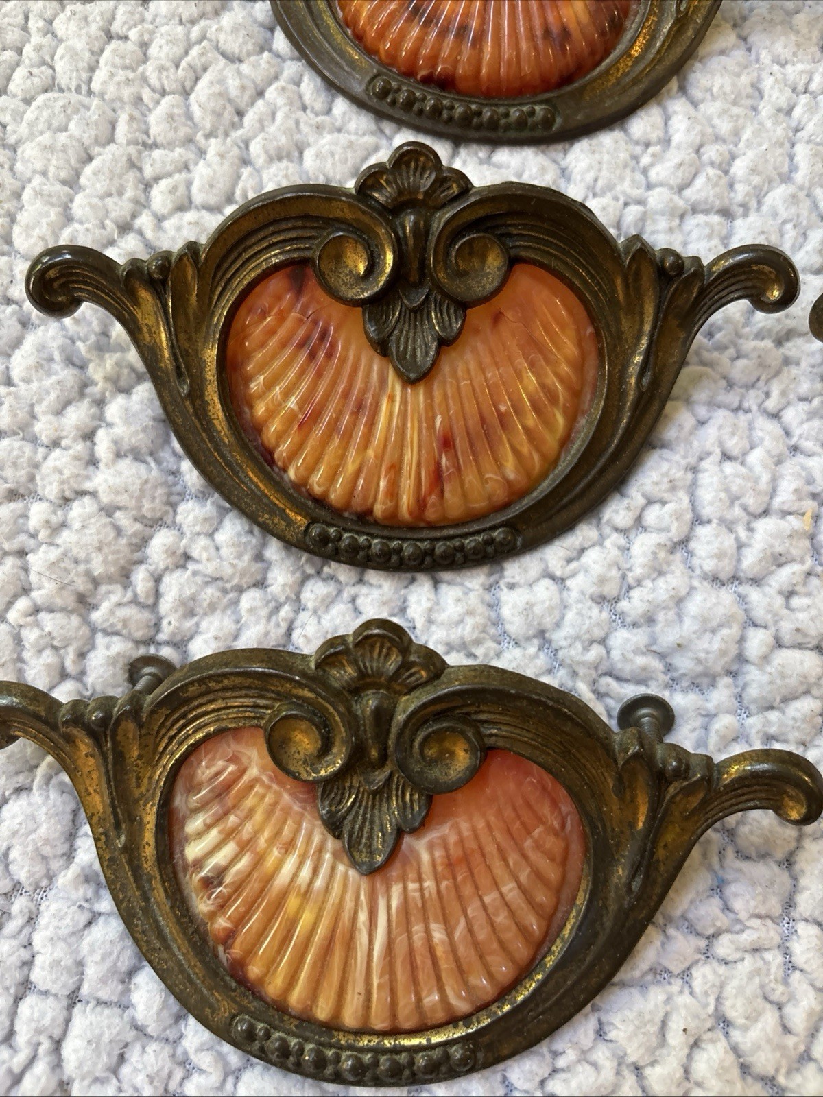 Antique Keeler Brass Co. Bakelite Drawer Pulls Handles Lot Of 9