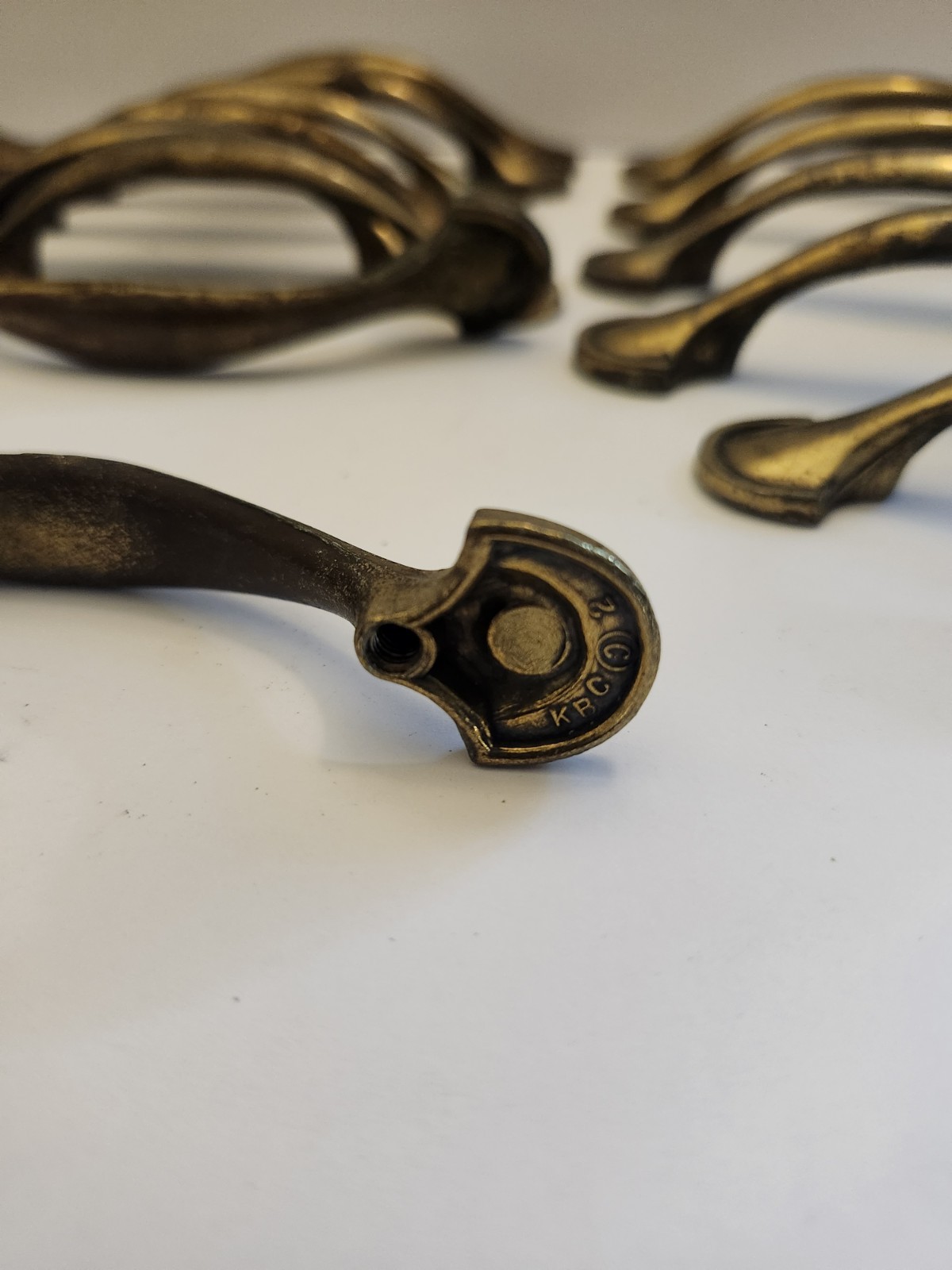 Vintage KBC Keeler Brass Drawer Pull Cabinet Handles Hardware Lot 34 Matching…