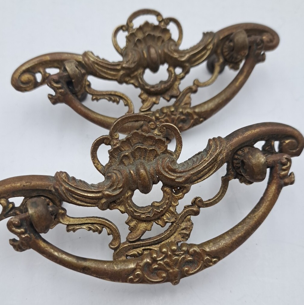 Drop Bail Pulls Drawer Hardware Cabinet Cupboard Handles Ornate Victorian