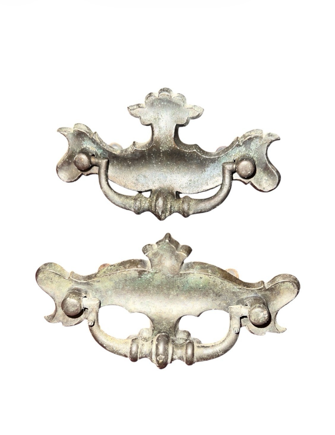 Vintage Keeler Brass Co KBC 541 Chippendale Batwing Drawer Pulls Handles Pair