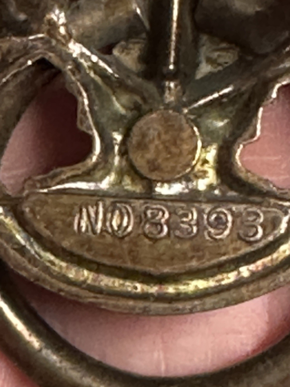 Vintage Eagle Ring Drawer Pulls Antique Brass Cabinet Hardware Pair No 8393