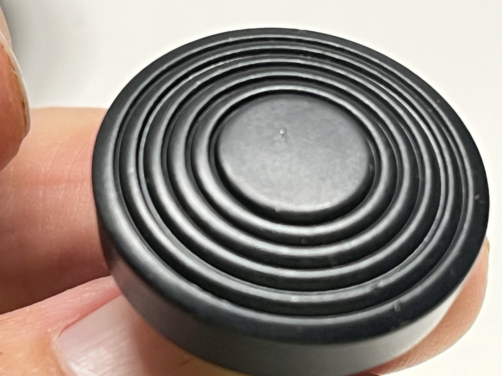 Vintage Lot (40) NOS 2006 Matte Black Heavy Ribbed Design Drawer/Cabinet Knobs