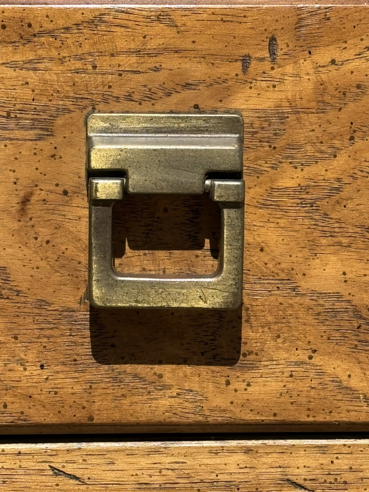 Drexel Woodbriar Drawer Pull Square Brass Vintage Bail Dresser Hardware