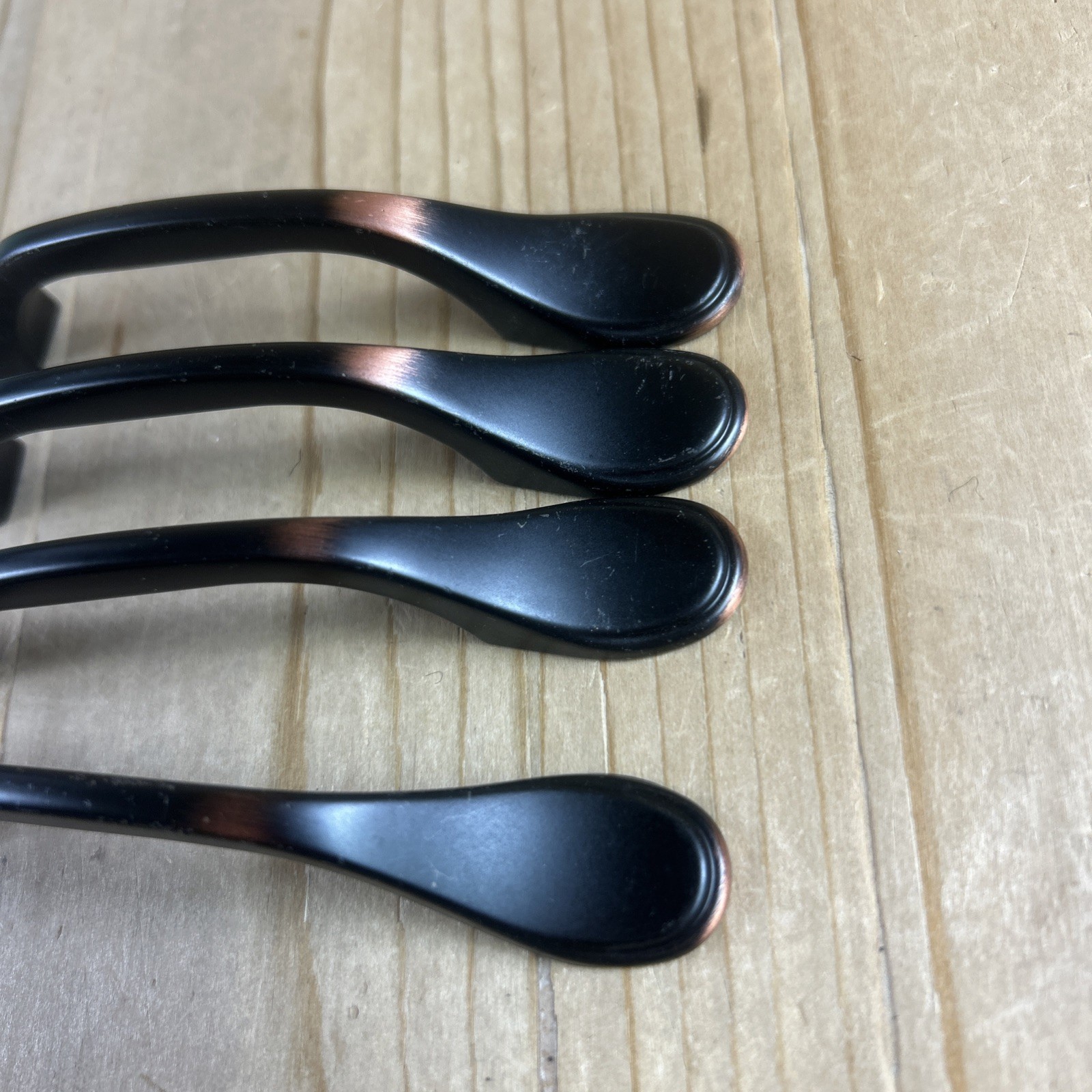 Vintage Drawer Pulls Set Of 8 Black Copper Rub Nickel 5” With New Screws