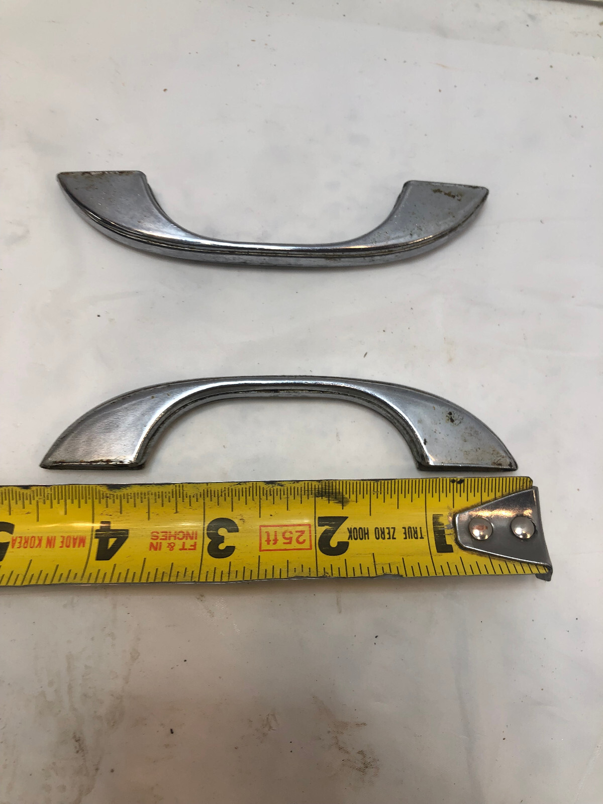 Vintage Chrome Drawer Pulls Cabinet Door Handle MCM Mid Century – Lot of 2