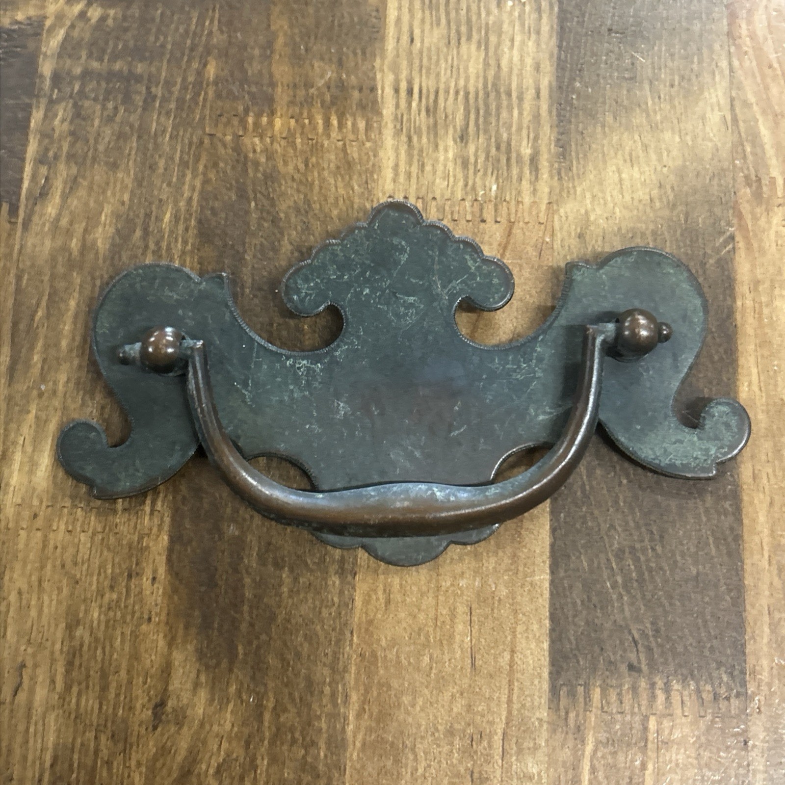 Vintage Bat Wing Drop Handle Cabinet Drawer Pull Brass Tone Finish