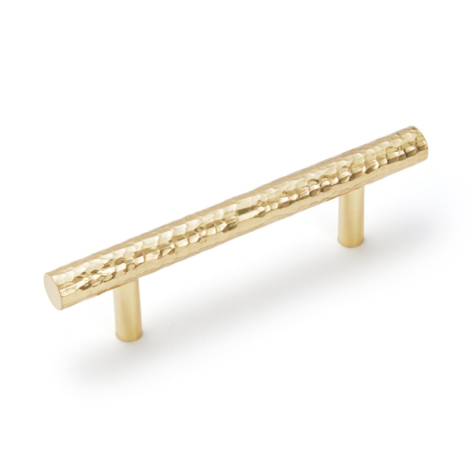 2-Pack Solid Brass Kitchen Cabinet Pulls, Gold Modern T-Bar Handles, 3-Inch H…