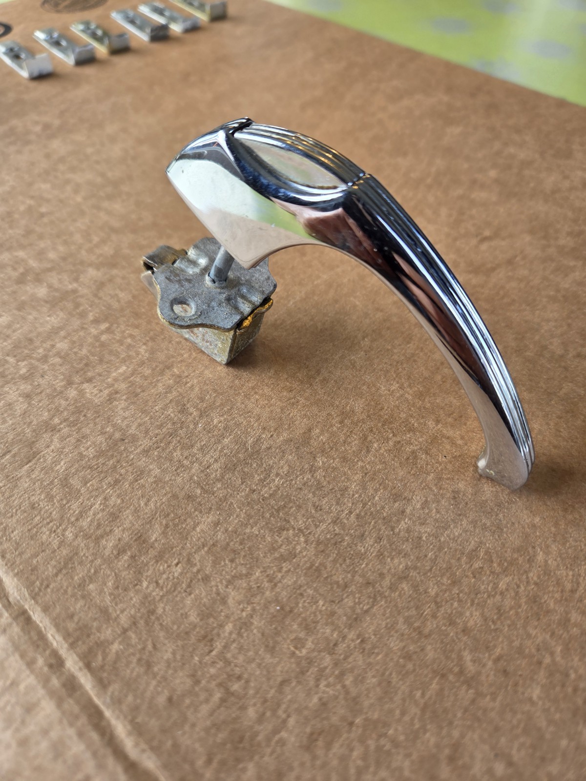Rare Vintage Chrome Cabinet Pulls Handles Set of 6Hardware Art Deco 1930s – 40s