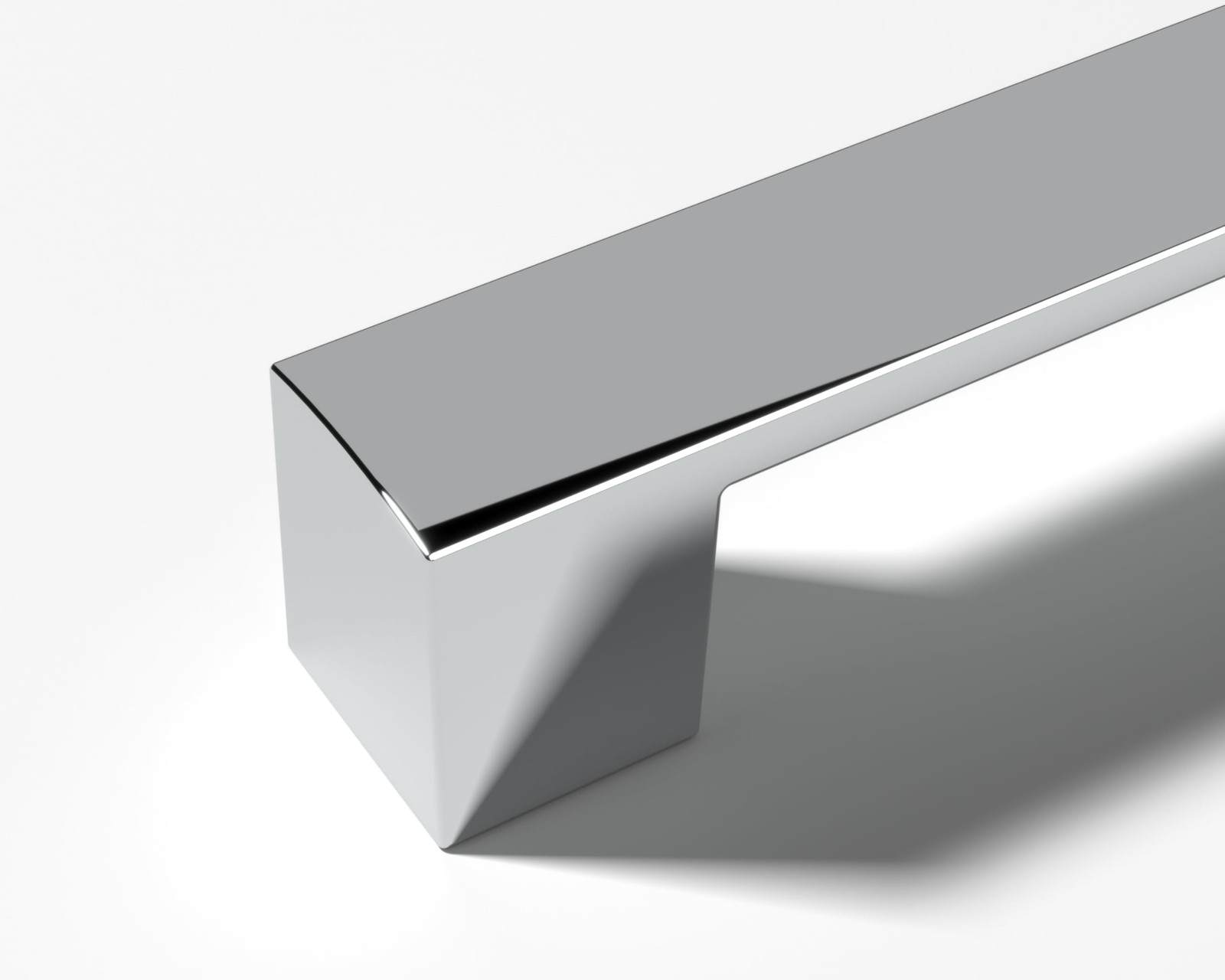 Monti Hardware 10 Pack Polished Chrome 7.5 Inch Hole Center Solid Metal Cabinet