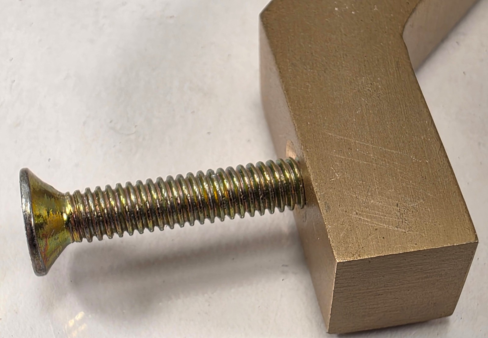 DISCONTINUED: IN STOCK CB2 Chevron Gold Golden Solid Brass Drawer Pull Handle