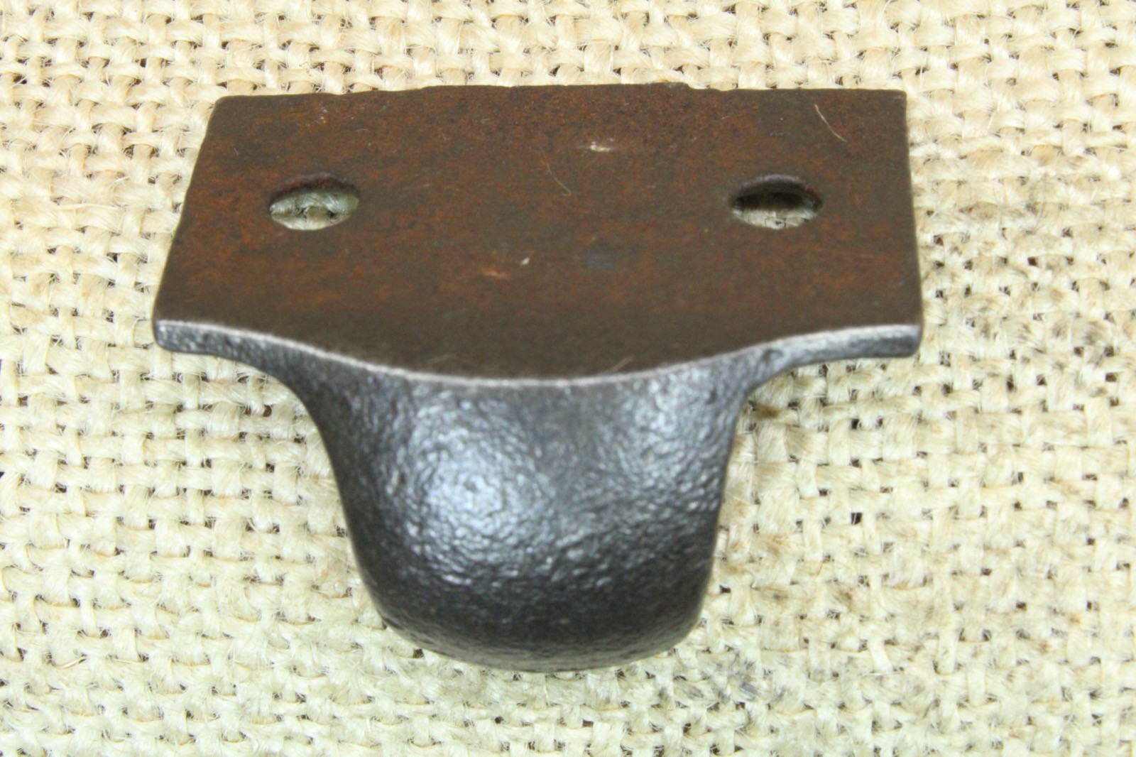 Old Window Sash Lift Pull Restored Iron Eastlake Fleur-de-lis Geometric Pattern