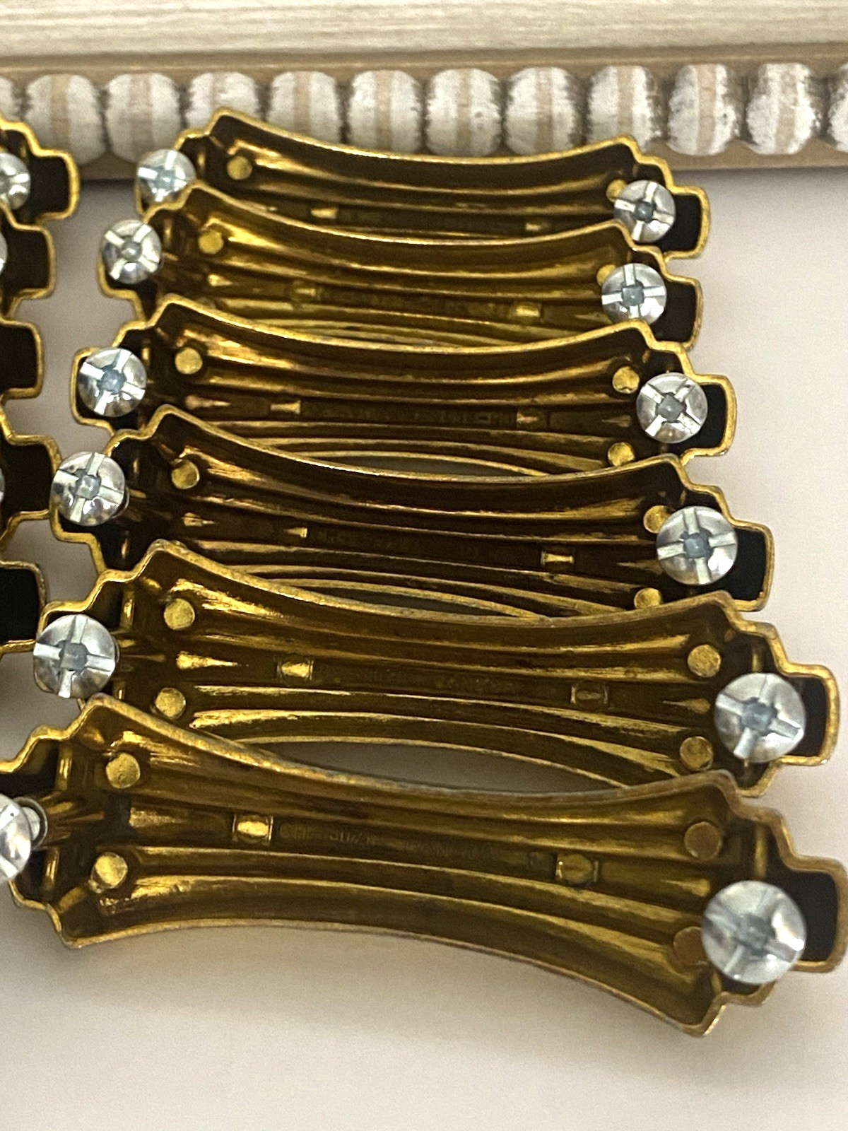 VTG LOT 20 Gold ART DECO Hollywood Regency MCM Waterfall Door Pulls Handles