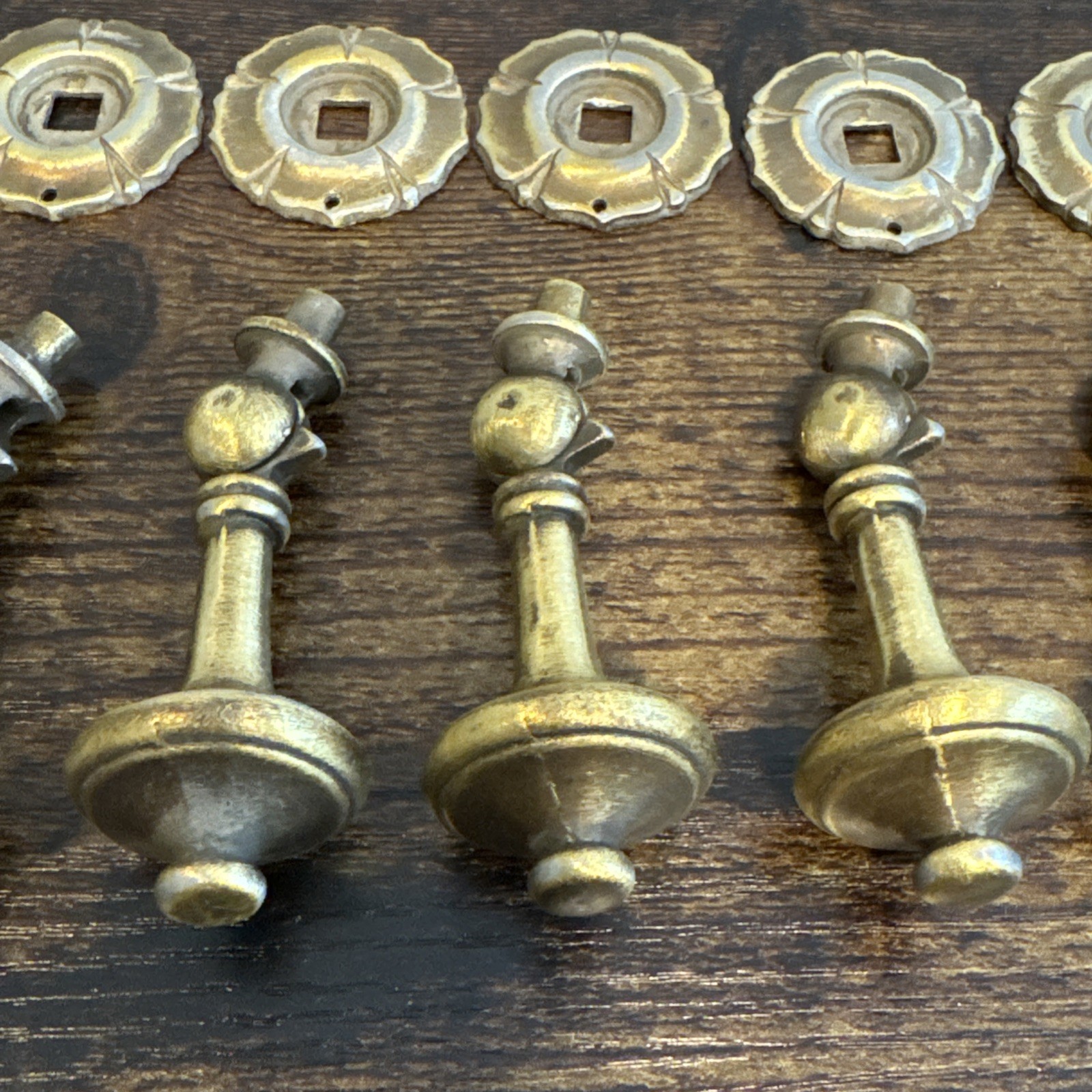Drexel Esperanto Drawer Pulls (8) Teardrop Dresser Nightstand Backplate Vintage