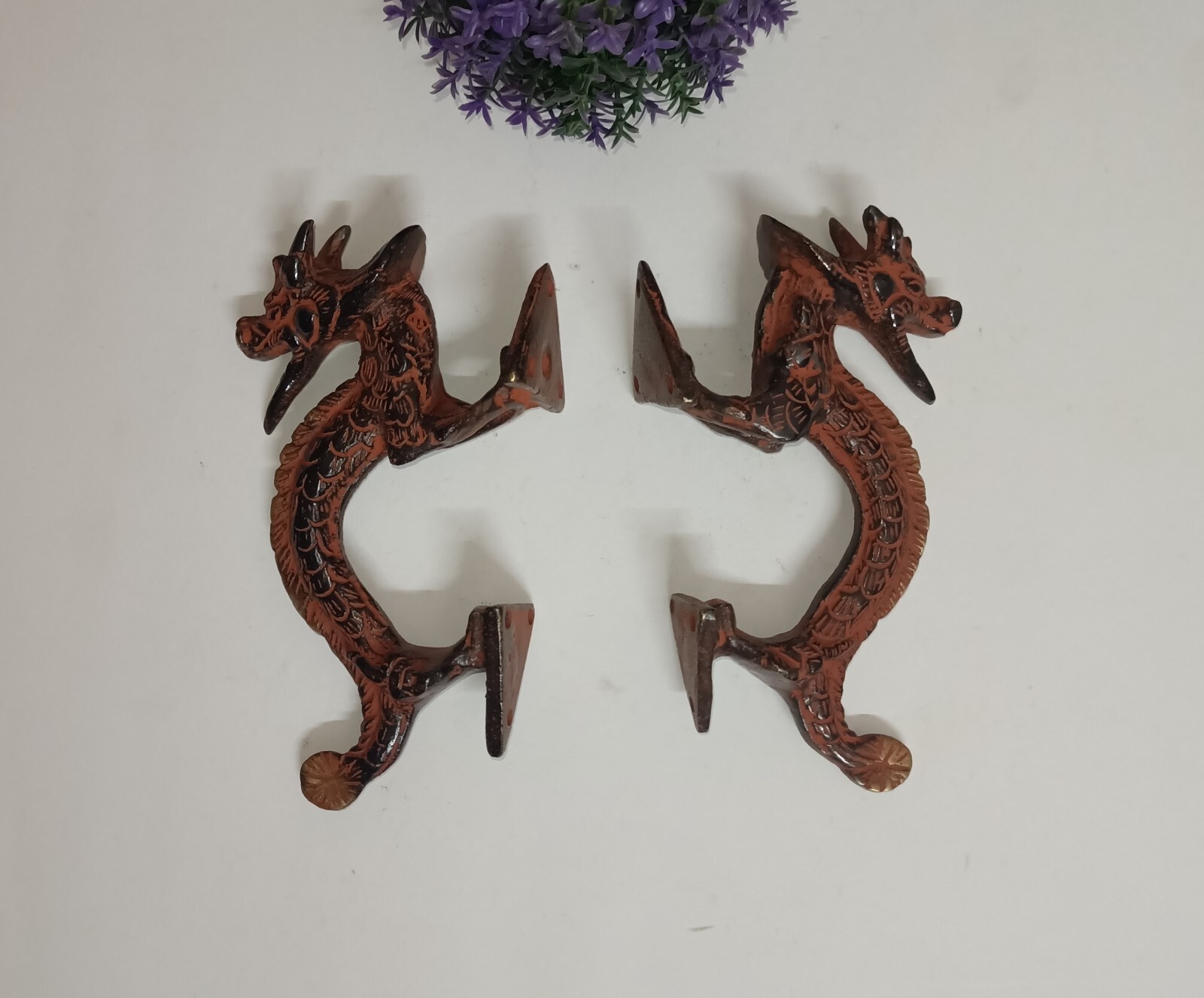 Dragon Shape Door Pull Handmade Doorware Handle Mythological Creature HK