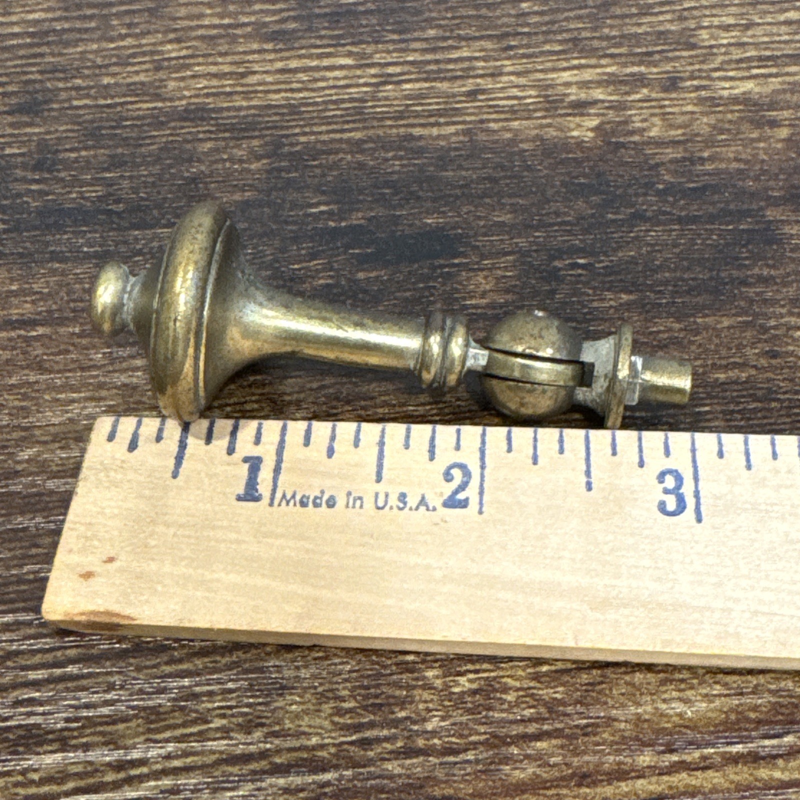 Drexel Esperanto Drawer Pull Teardrop Brass Dresser Handle Backplate Vintage MCM