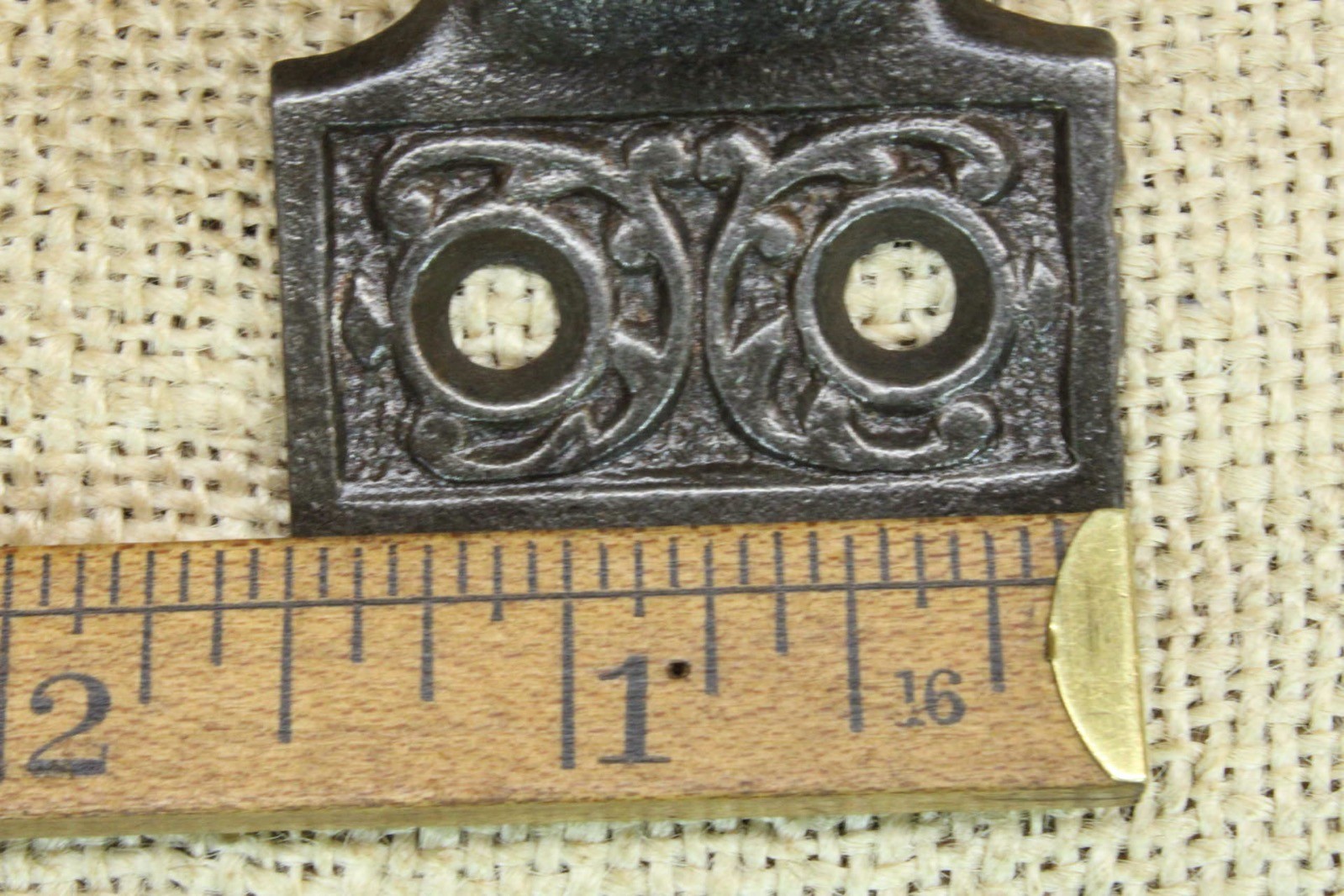 2 Old Window Sash Lifts Pulls Restored Cast Iron Ornate Victorian Ferns Scroll