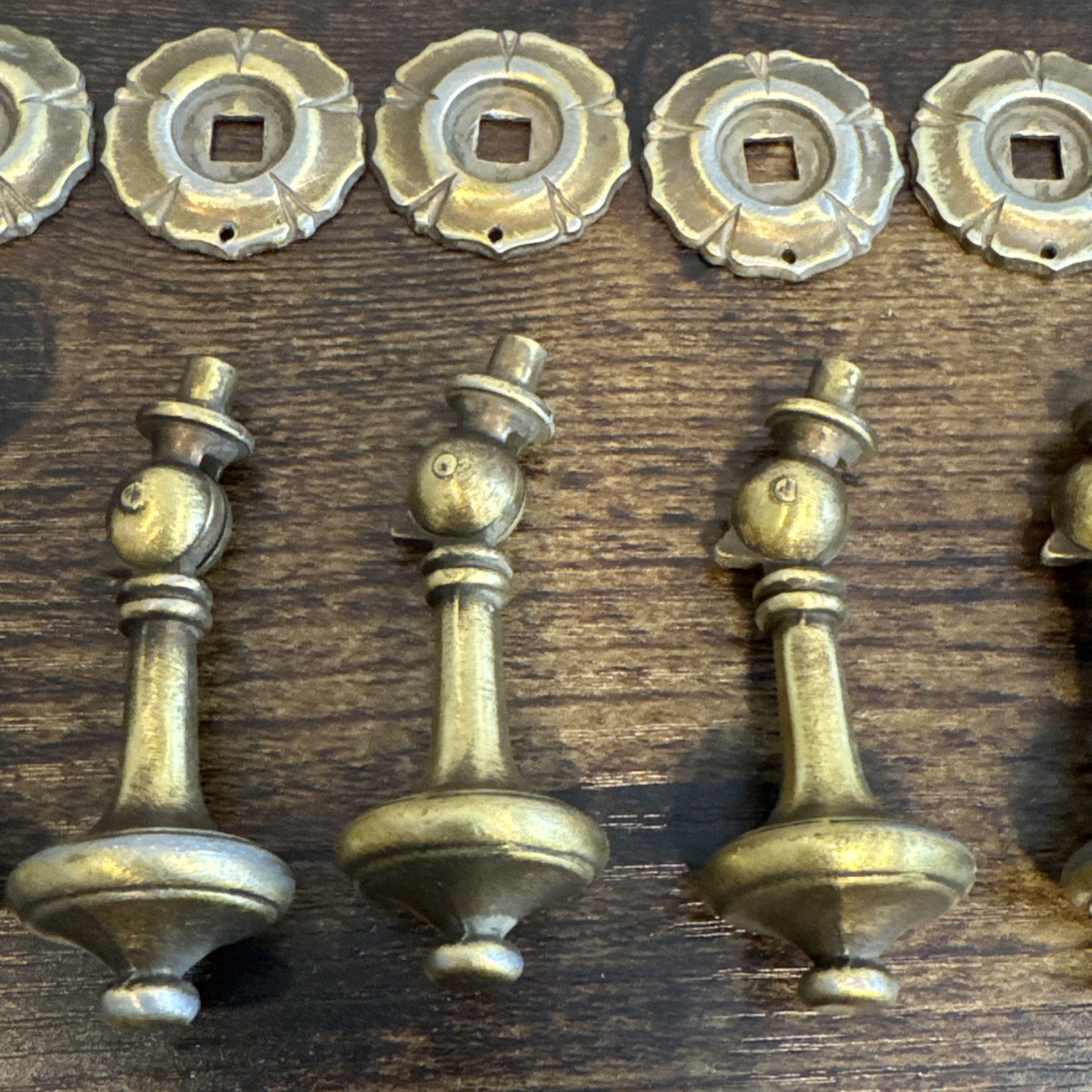 Drexel Esperanto Drawer Pulls (8) Teardrop Dresser Nightstand Backplate Vintage