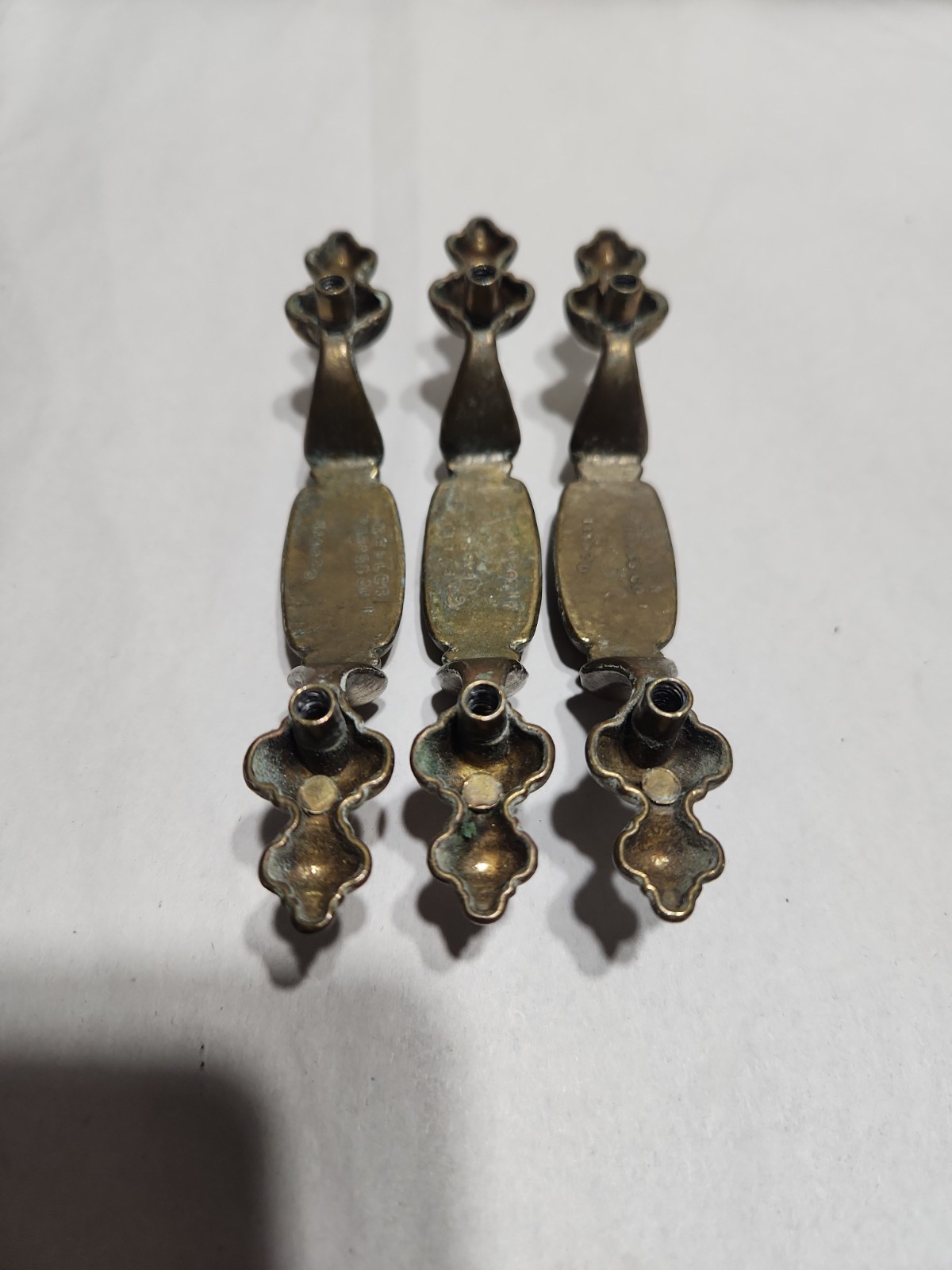 Vintage Keller Brass Co. Drawer Pulls Set Of 6.