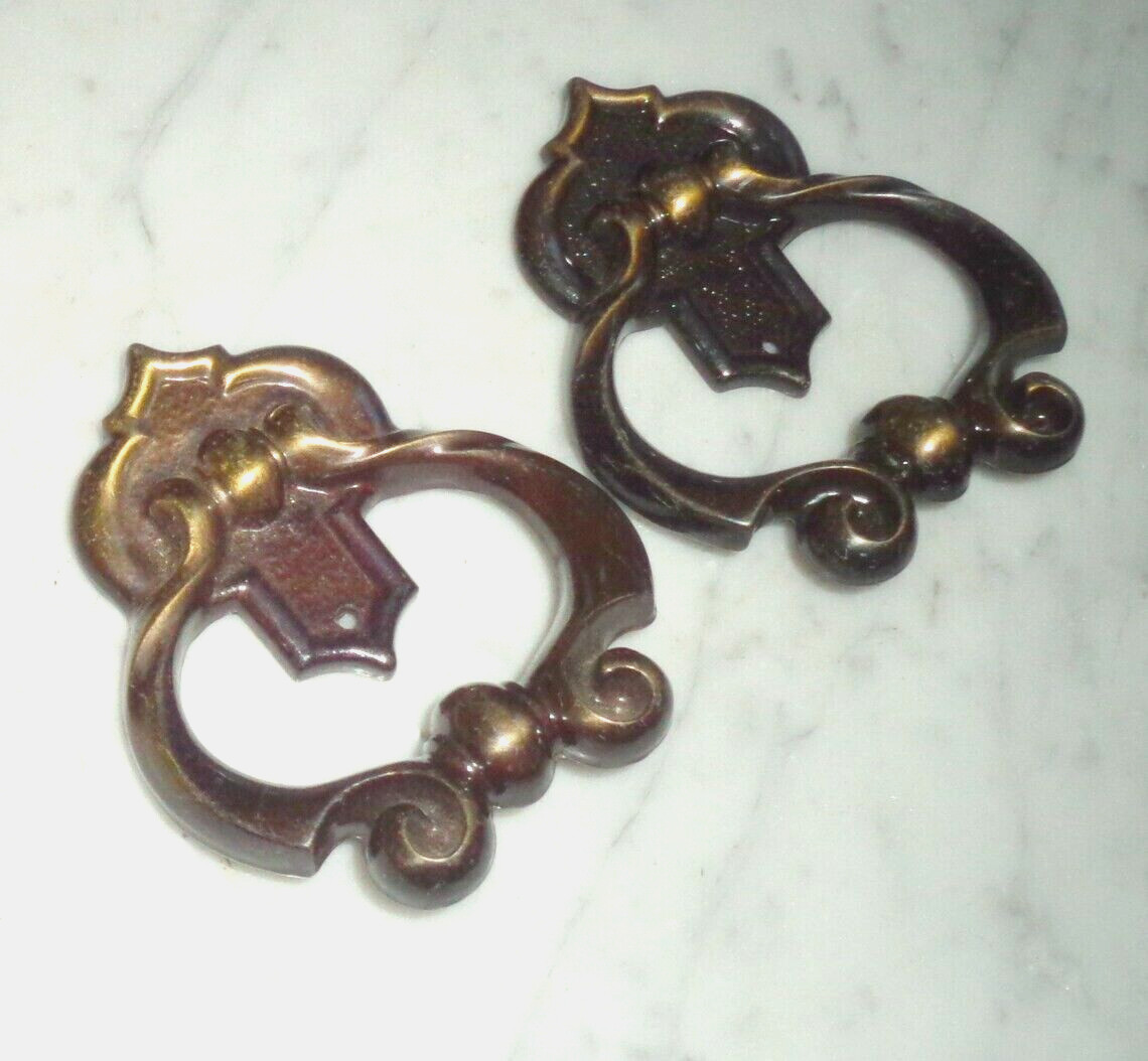 2 Amerock ENGLISH MONTEREY Carriage House Cabinet Drawer Pull Knobs Vintage #239