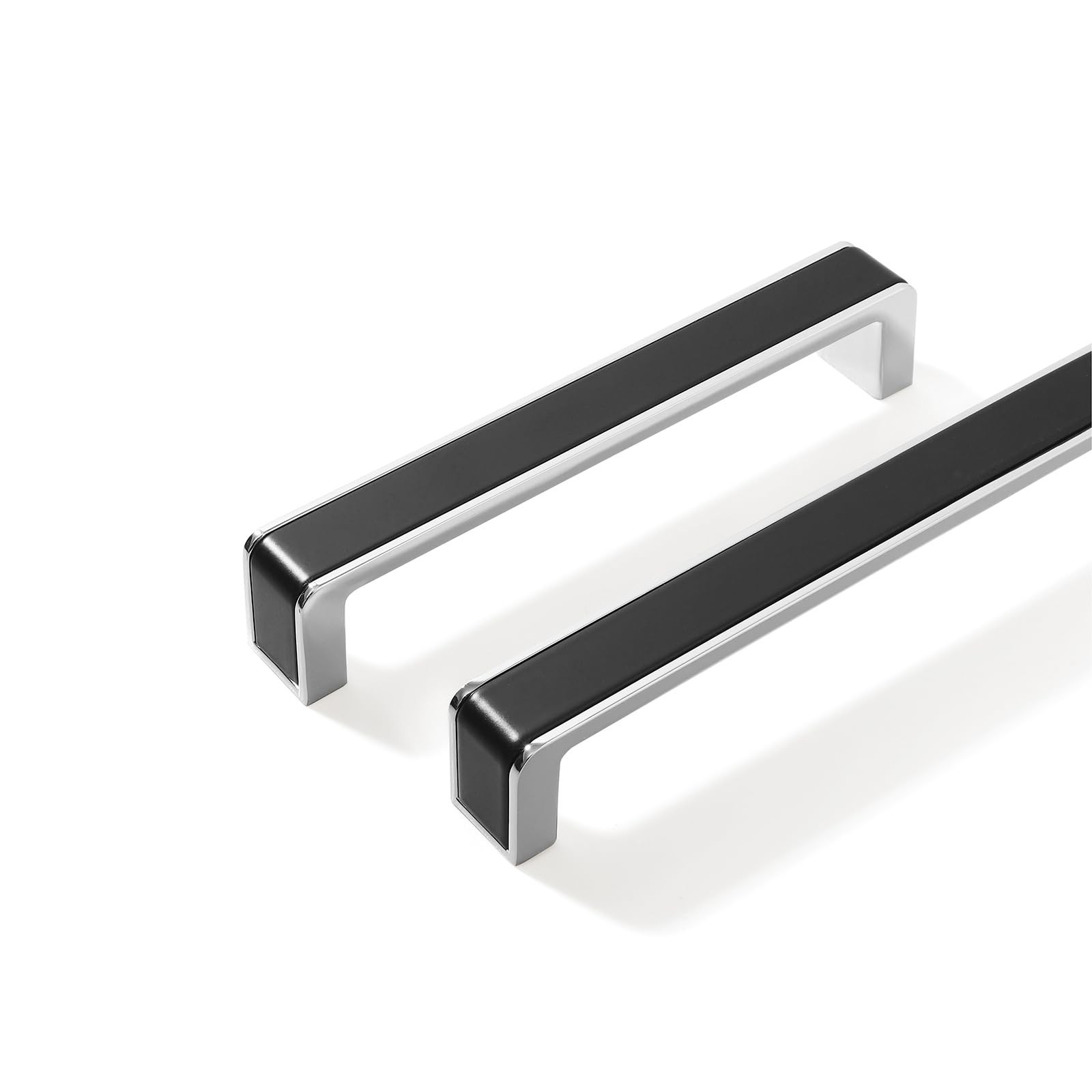 10 Pack Black Silver Cabinet Pulls, 5 Inch Hole Center | Drawer handles for k…