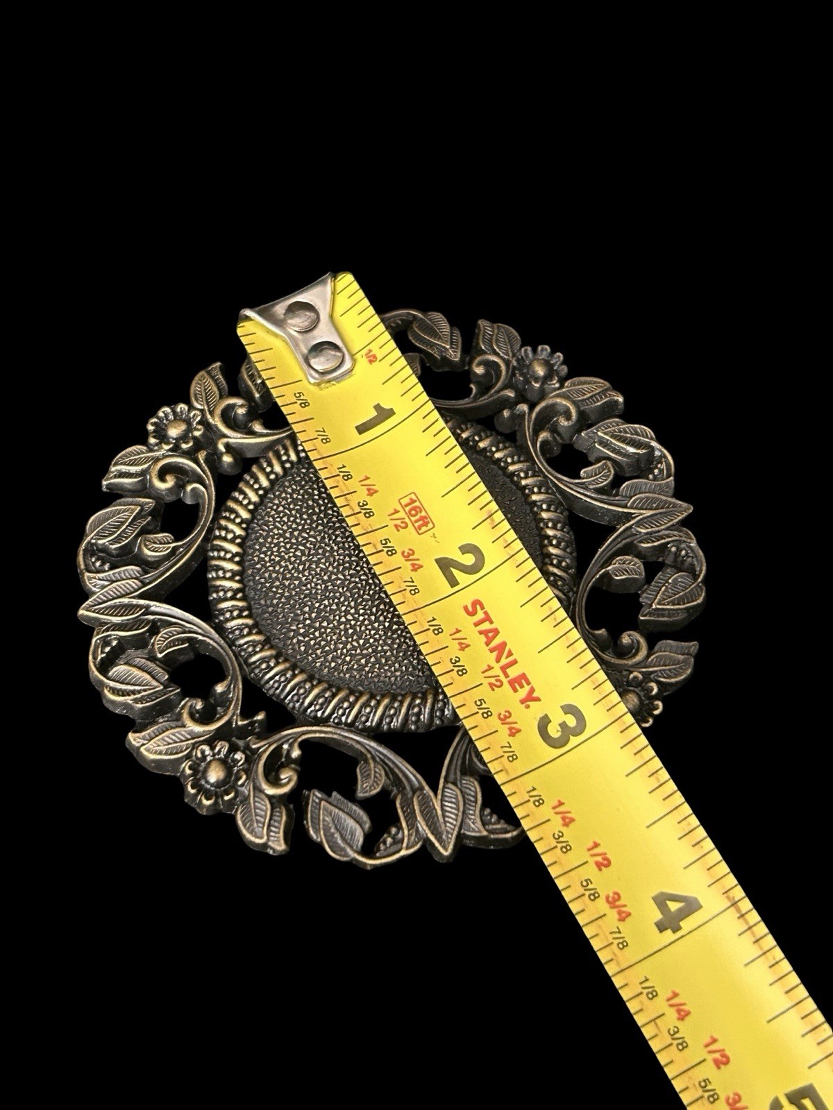 5 Vtg Allison Japan Art Nouveau Filigree Backplate Round 3” Escutcheon Ornate