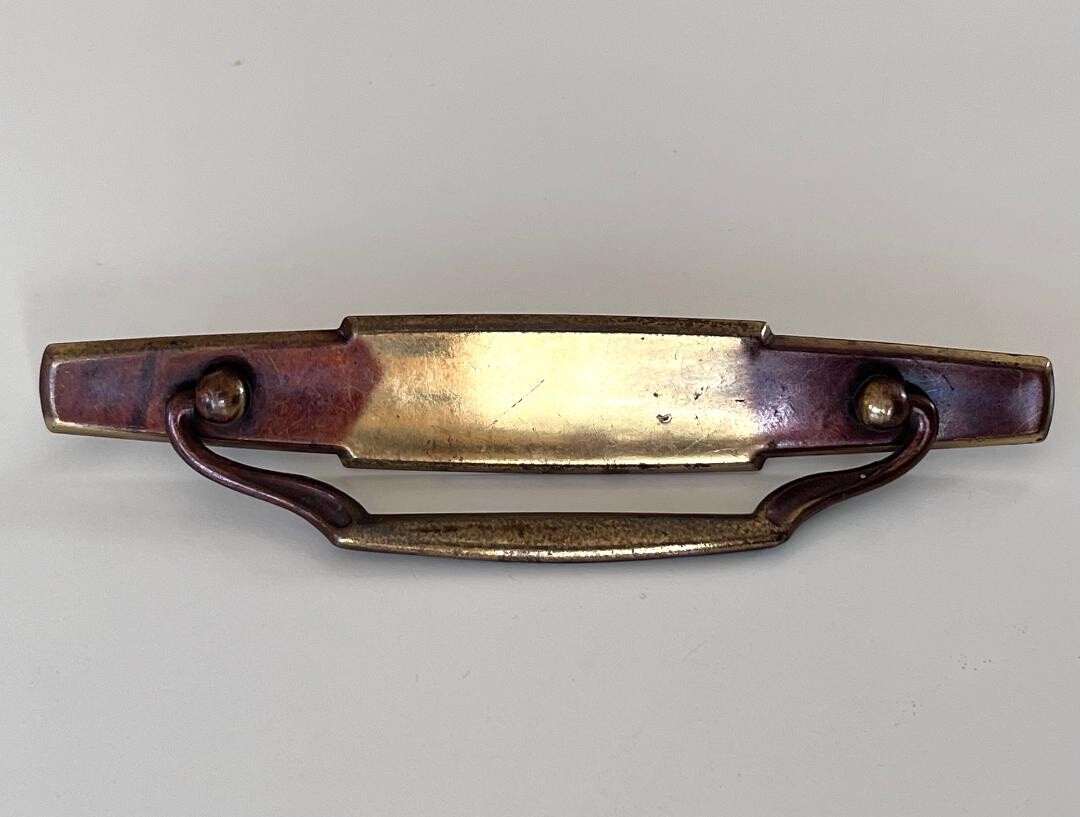 (4) Mid-Century Dresser Drawer Drop Handle Pulls 7″ Long / 4.5″ Screw To Screw