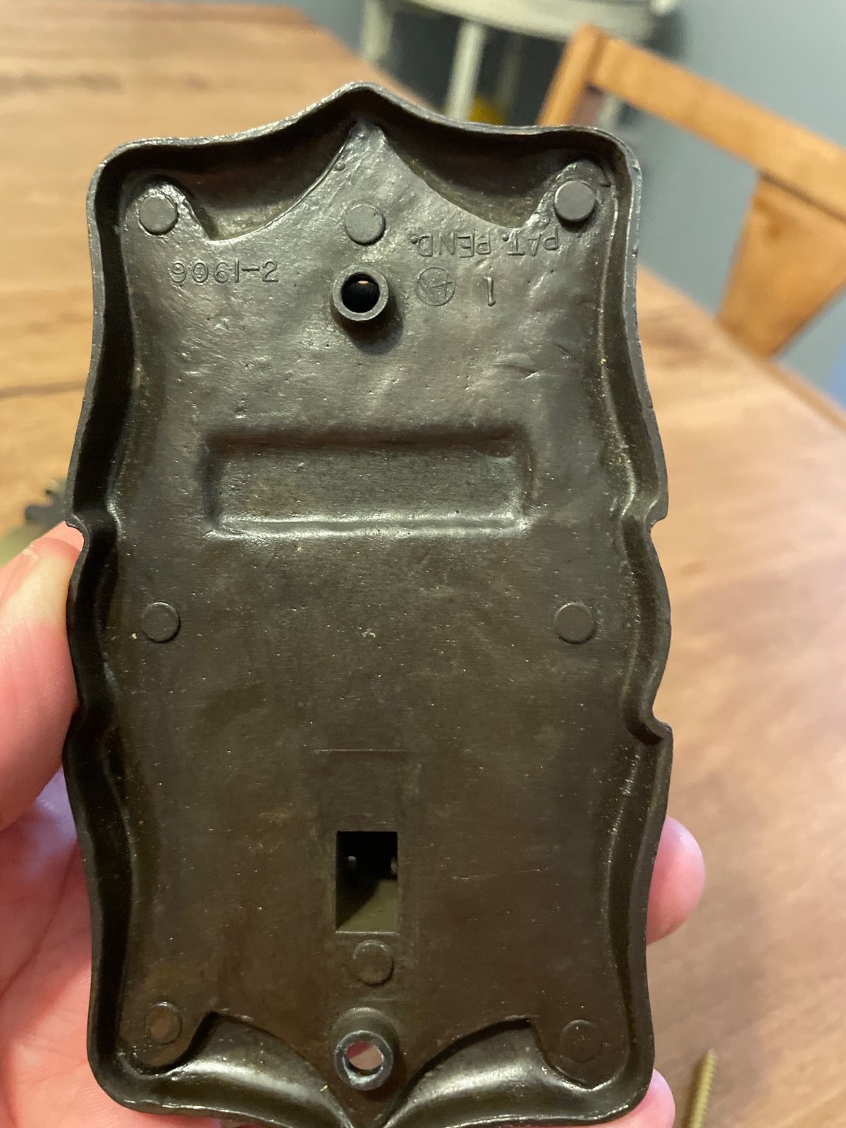 variety of vintage brass pieces, door knock, handles, and pulls never used
