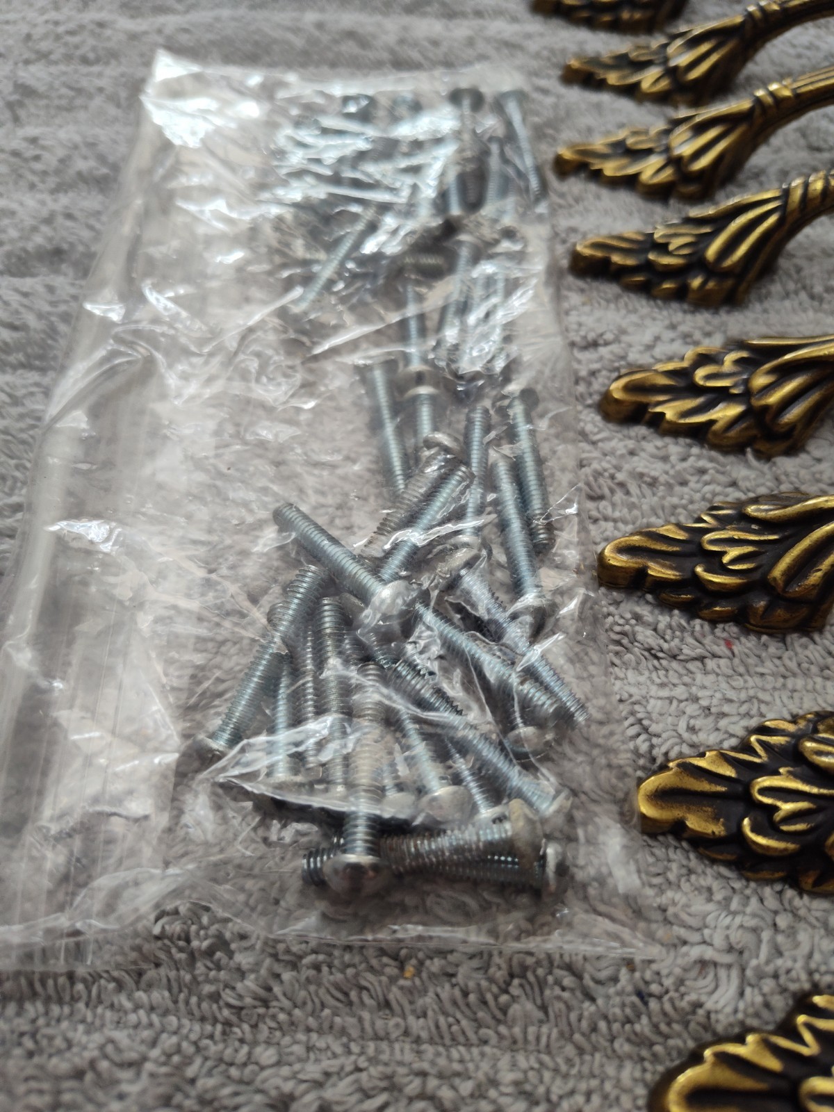 LOT OF 23 Amerock Vintage Handle Drawer Cabinet Pull 1330 Brass French Design