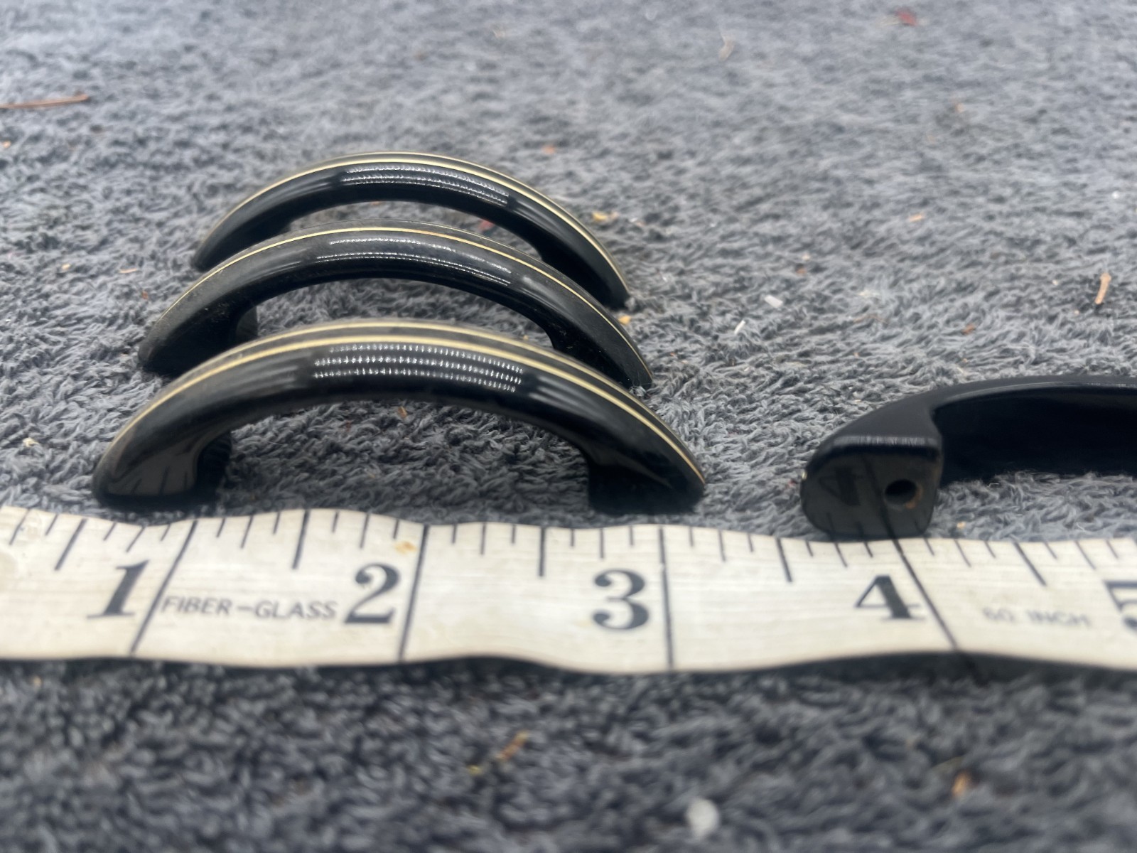 antique art deco mcm bakelite handles 1930s drawer door project 3″ lot 10 black