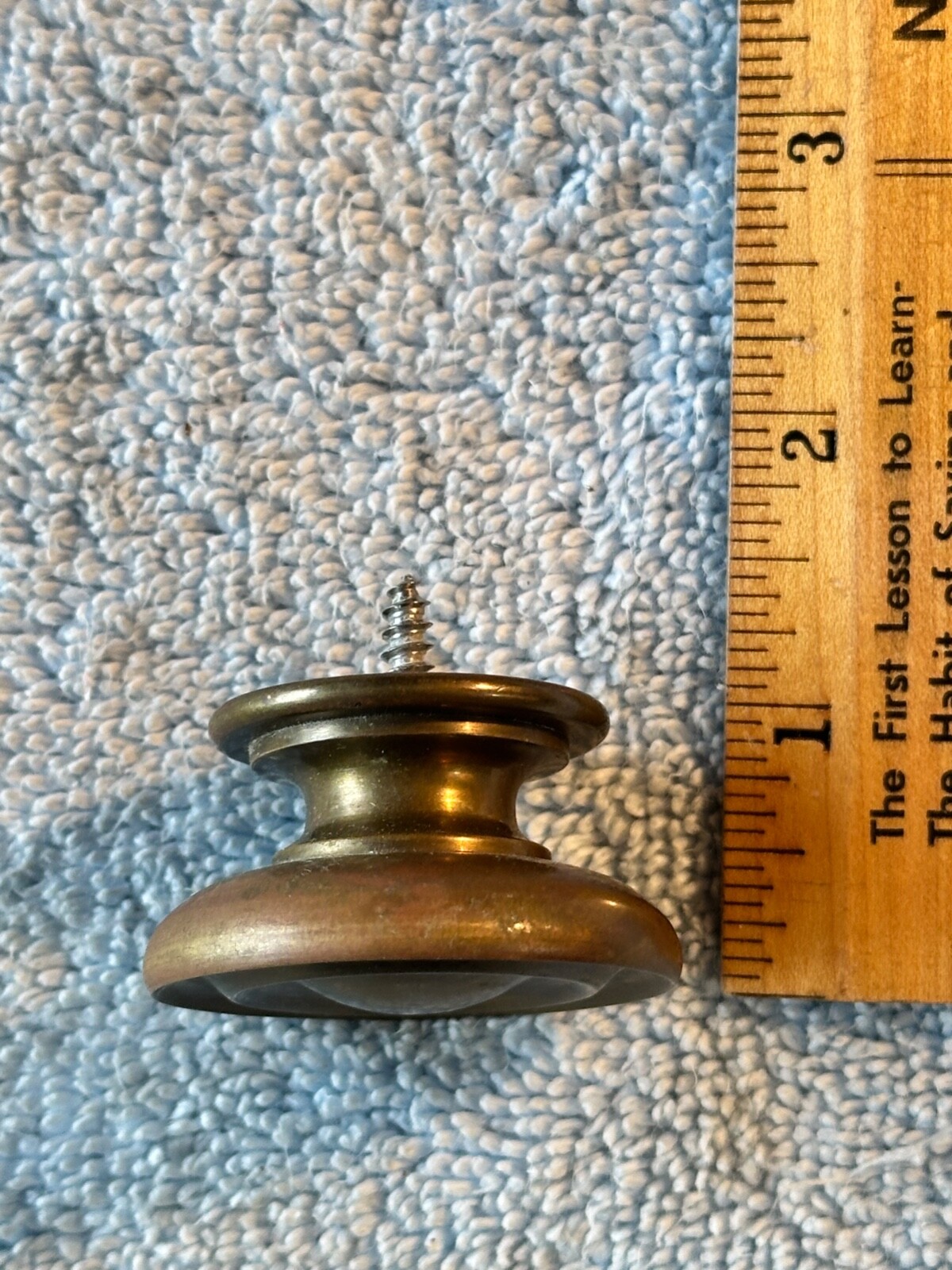 Heavy Duty Solid Brass 1 3/4″ Round Drawer Pull Knob Cabinet Hardware Vintage