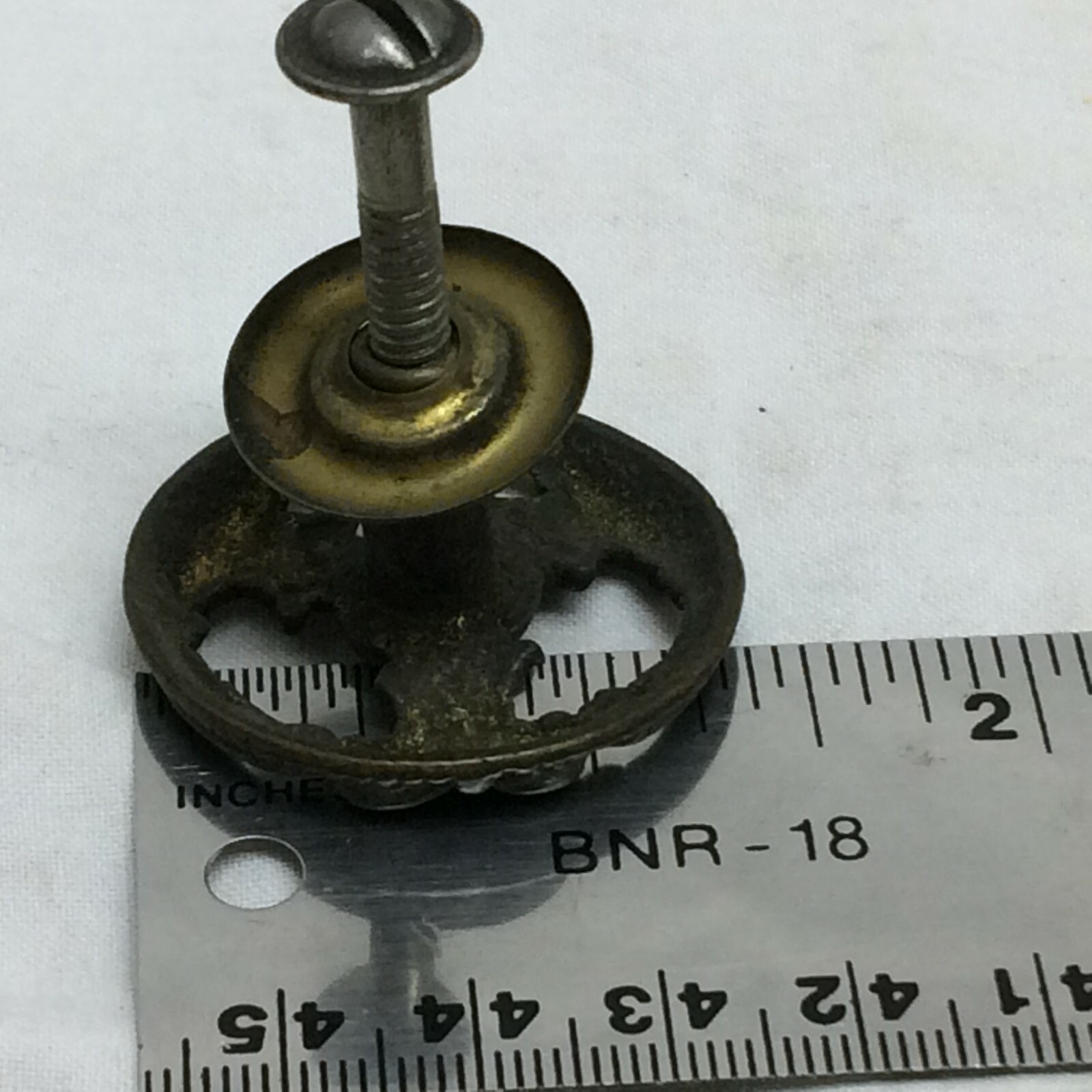 Vintage Drawer Knob Hardware Ornate Flower Design Metal