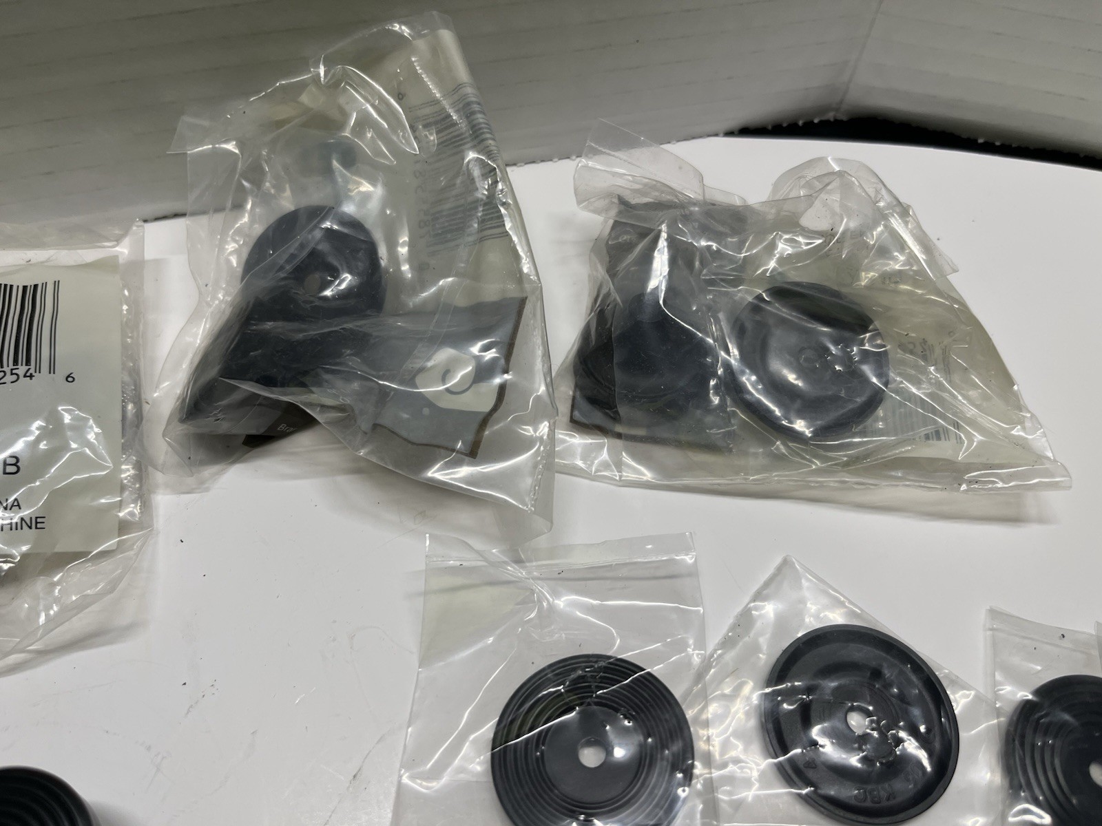 Vintage Lot (40) NOS 2006 Matte Black Heavy Ribbed Design Drawer/Cabinet Knobs