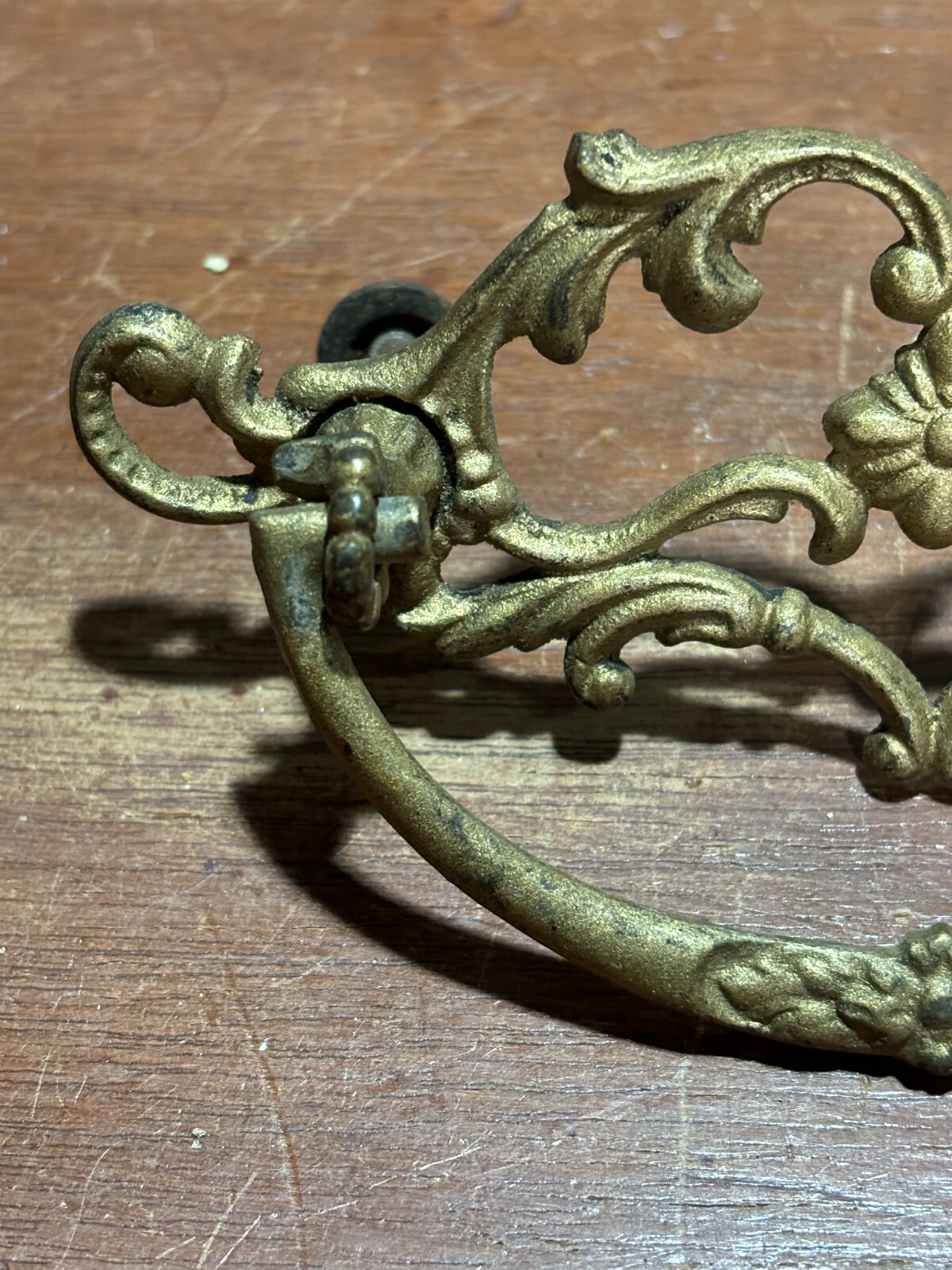 2 Vintage Antique Ornate Fancy Drop Bail Drawer Pulls & some parts. 3 inch CTC