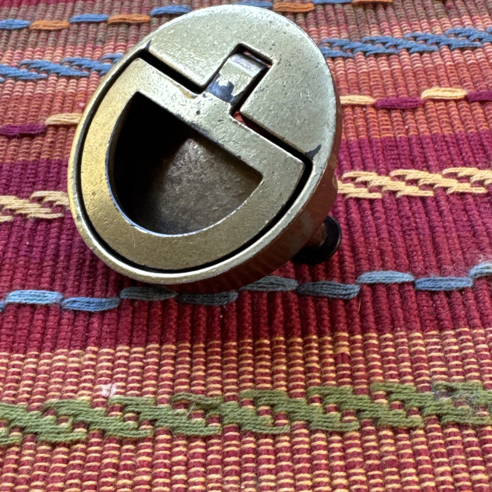 DREXEL ACCOLADE Brass Drawer Bail Pull Round Campaign KBC N7228 – 1.5” CC