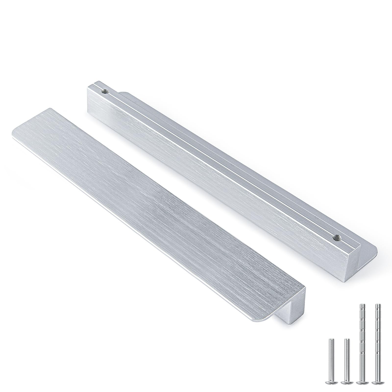 Peaha 10 Pack 10-1/16 Inch Brushed Nickel Cabinet Handles Finger Pulls For