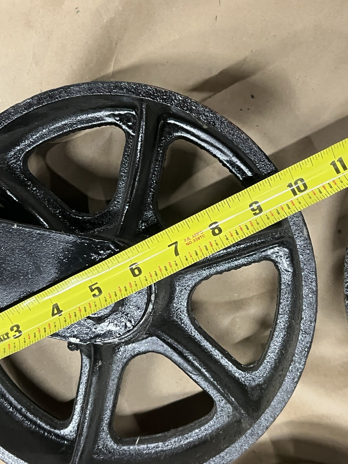 caster set 10” Wheels steel metal vintage set of 4 Antique Castor Set